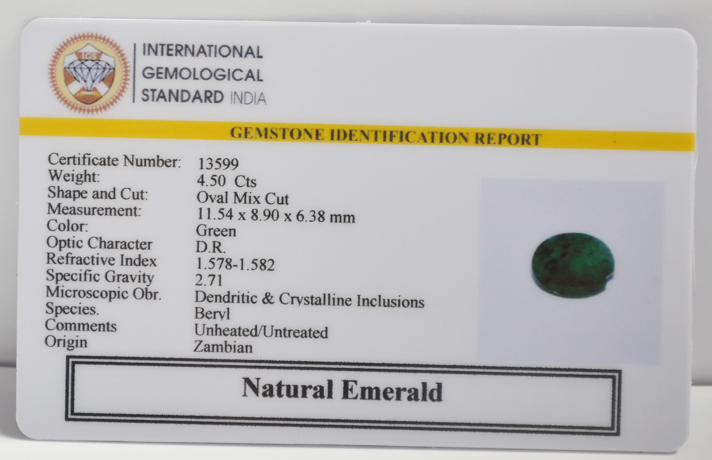 EMR23100K 2 EMERALD 4.5 Ct.