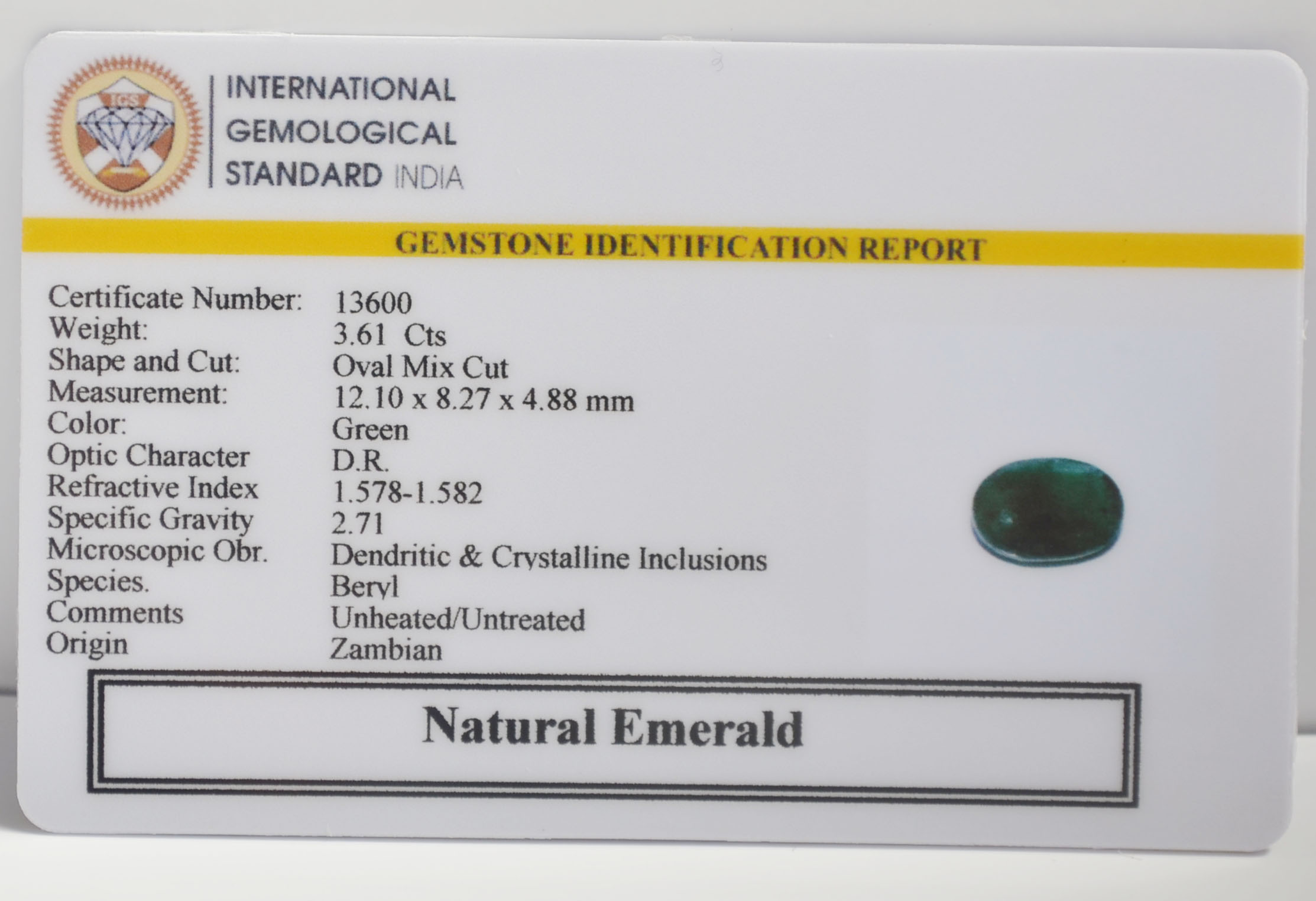 EMR23101K 2 EMERALD 3.61 Ct.