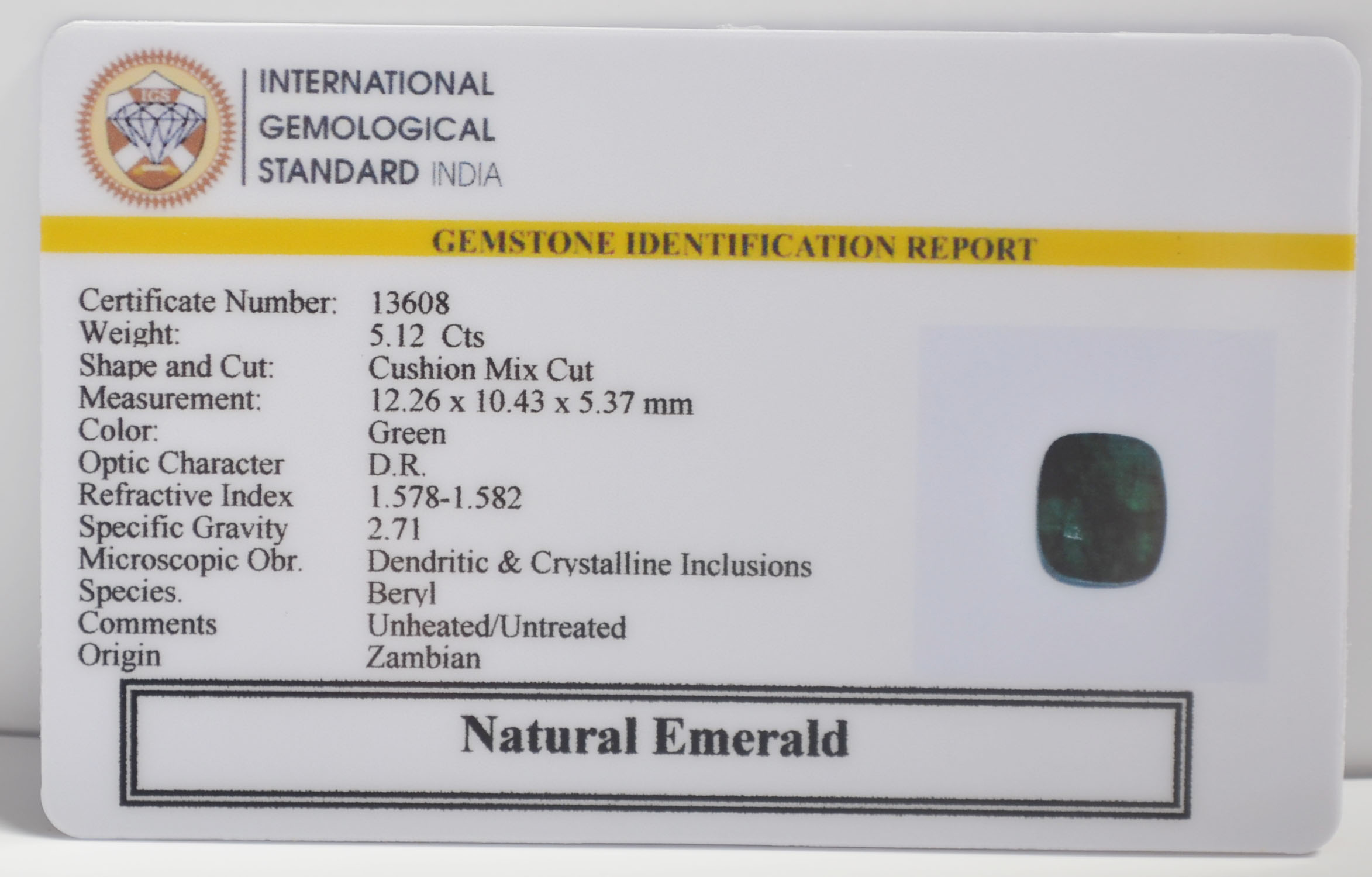 EMR23105K 2 EMERALD 5.12 Ct.