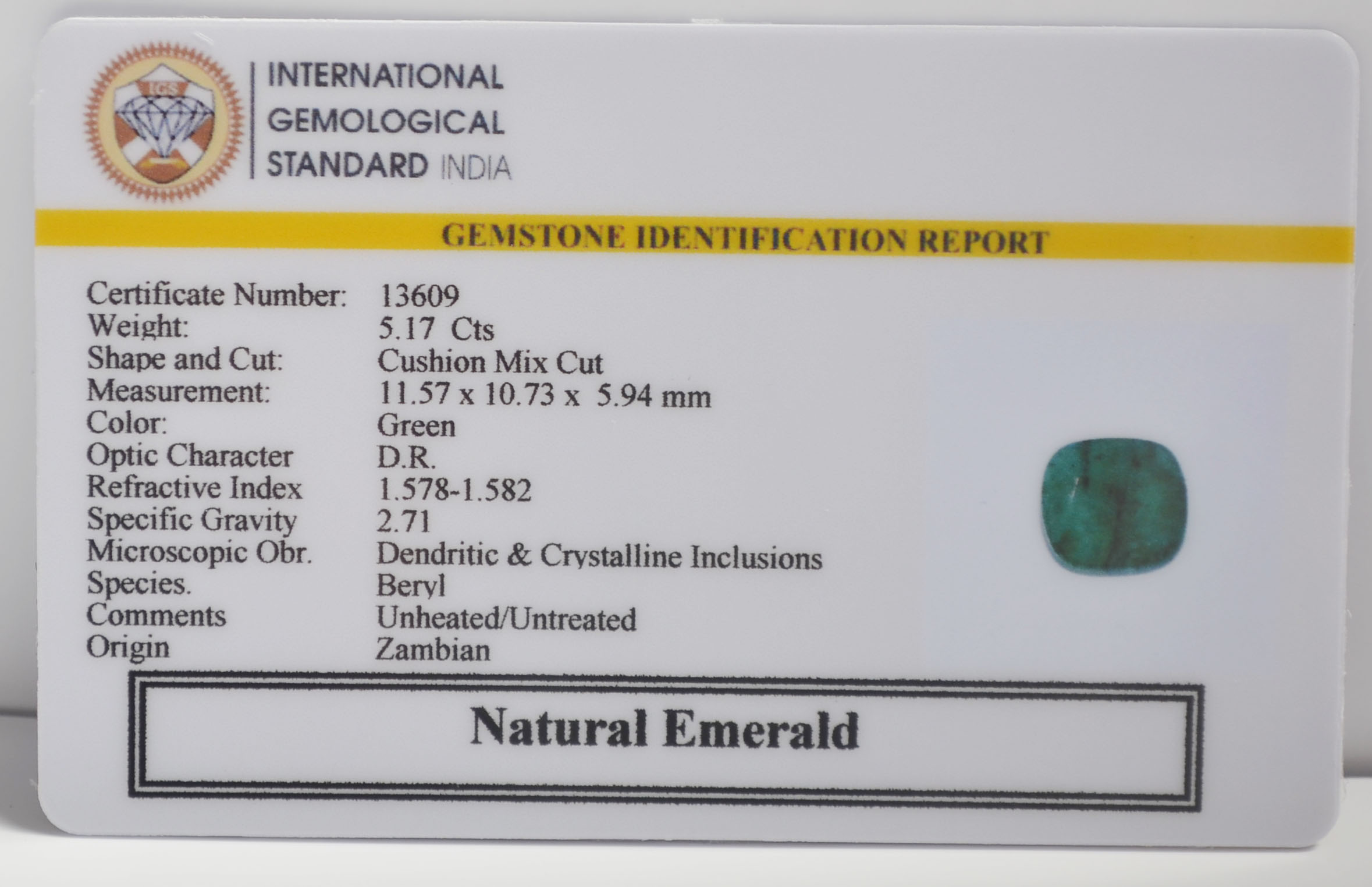 EMR23106K 2 EMERALD 5.17 Ct.