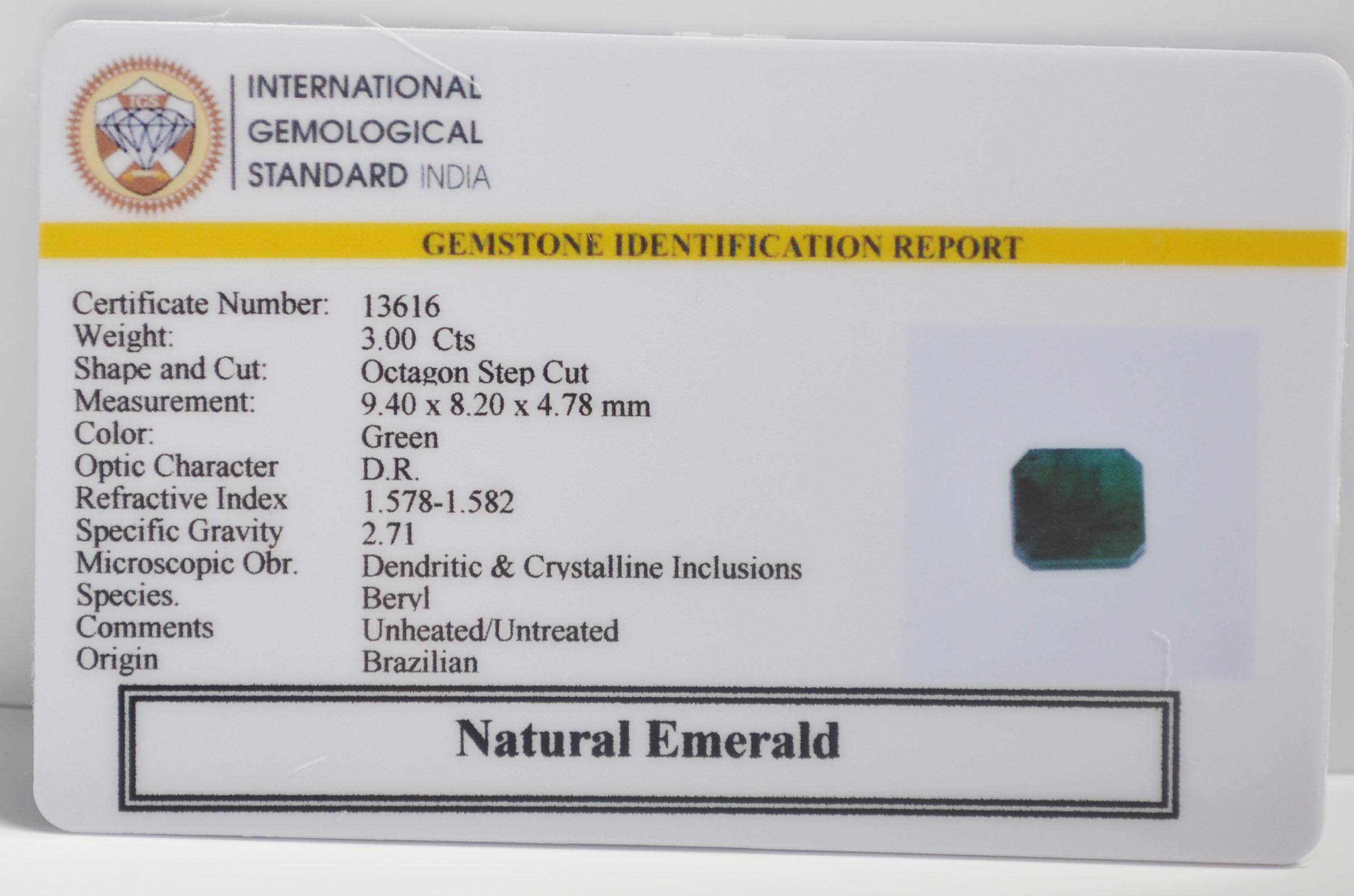 EMR23111K 2 EMERALD 3 Ct.