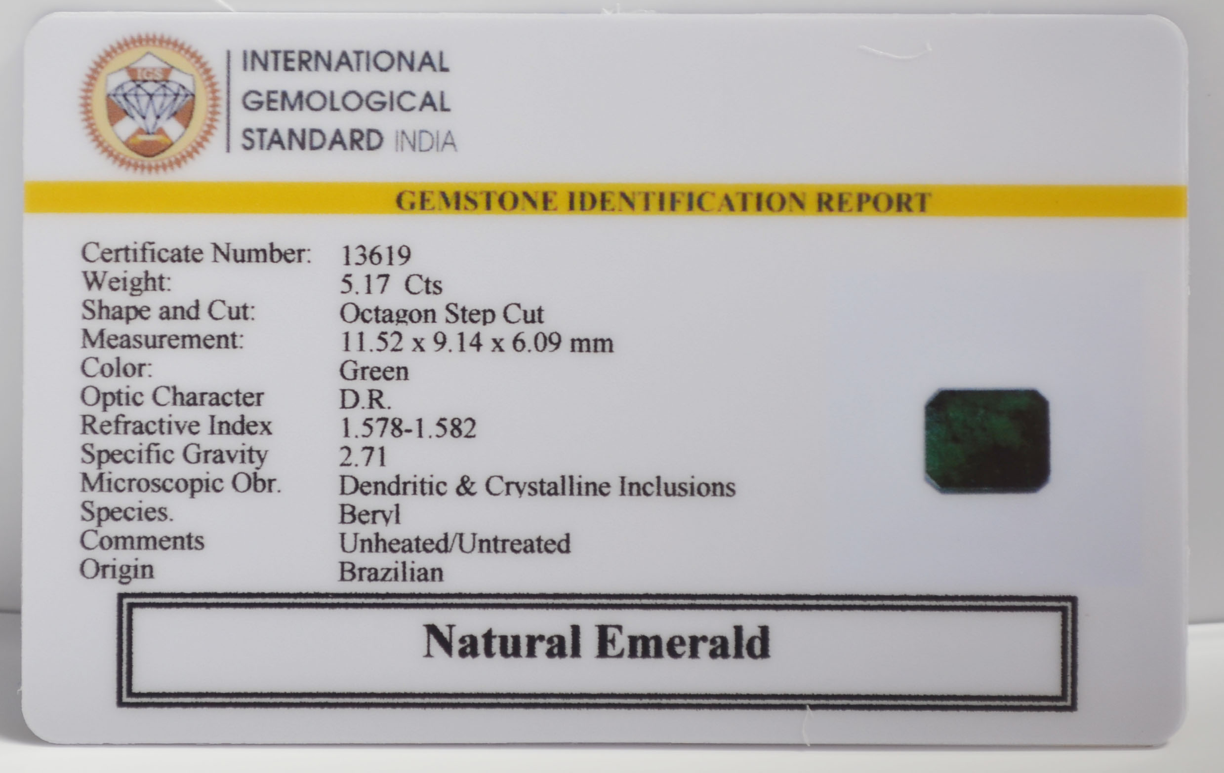 EMR23114K 2 EMERALD 5.17 Ct.