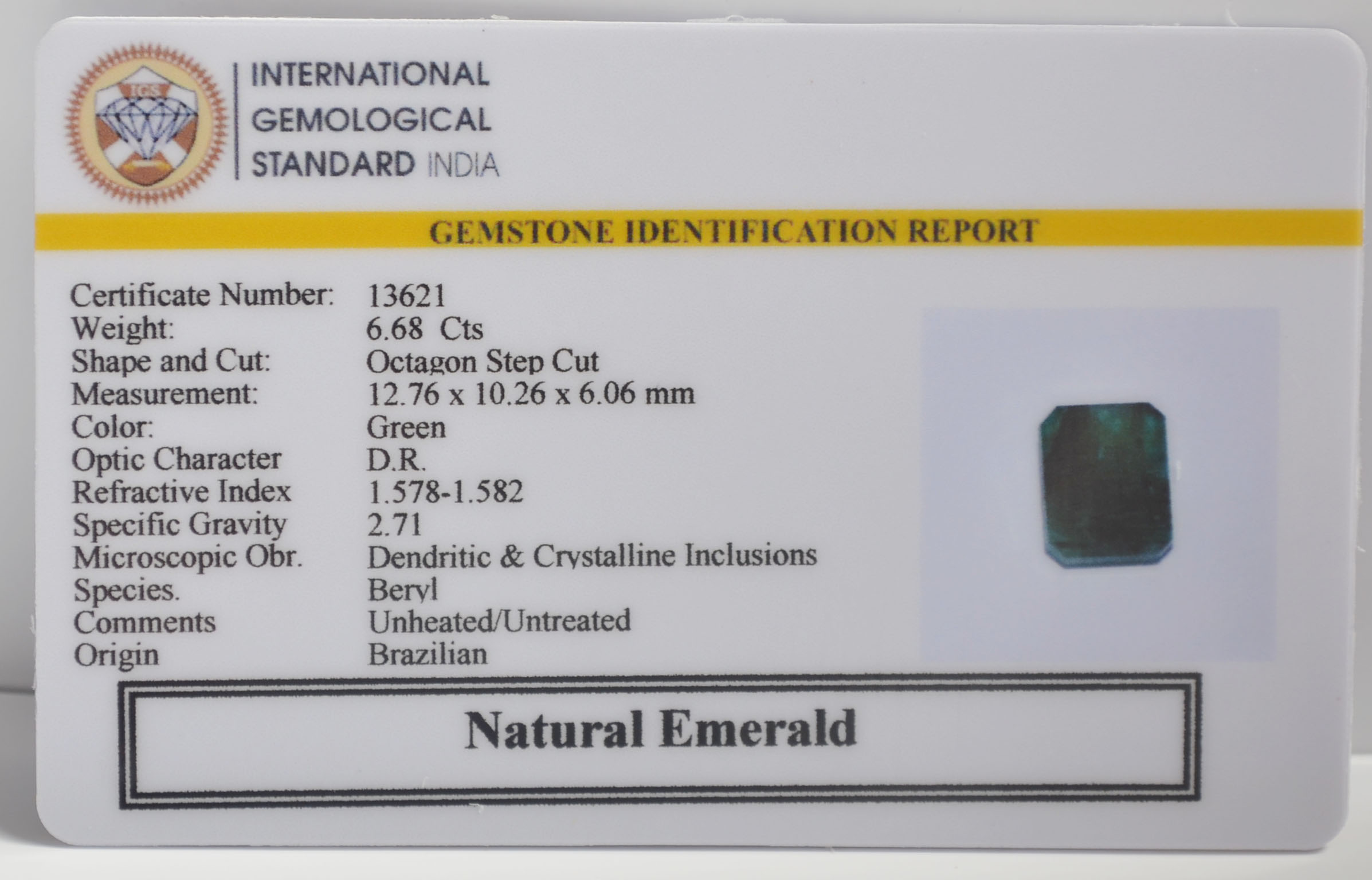 EMR23116K 2 EMERALD 6.68 Ct.