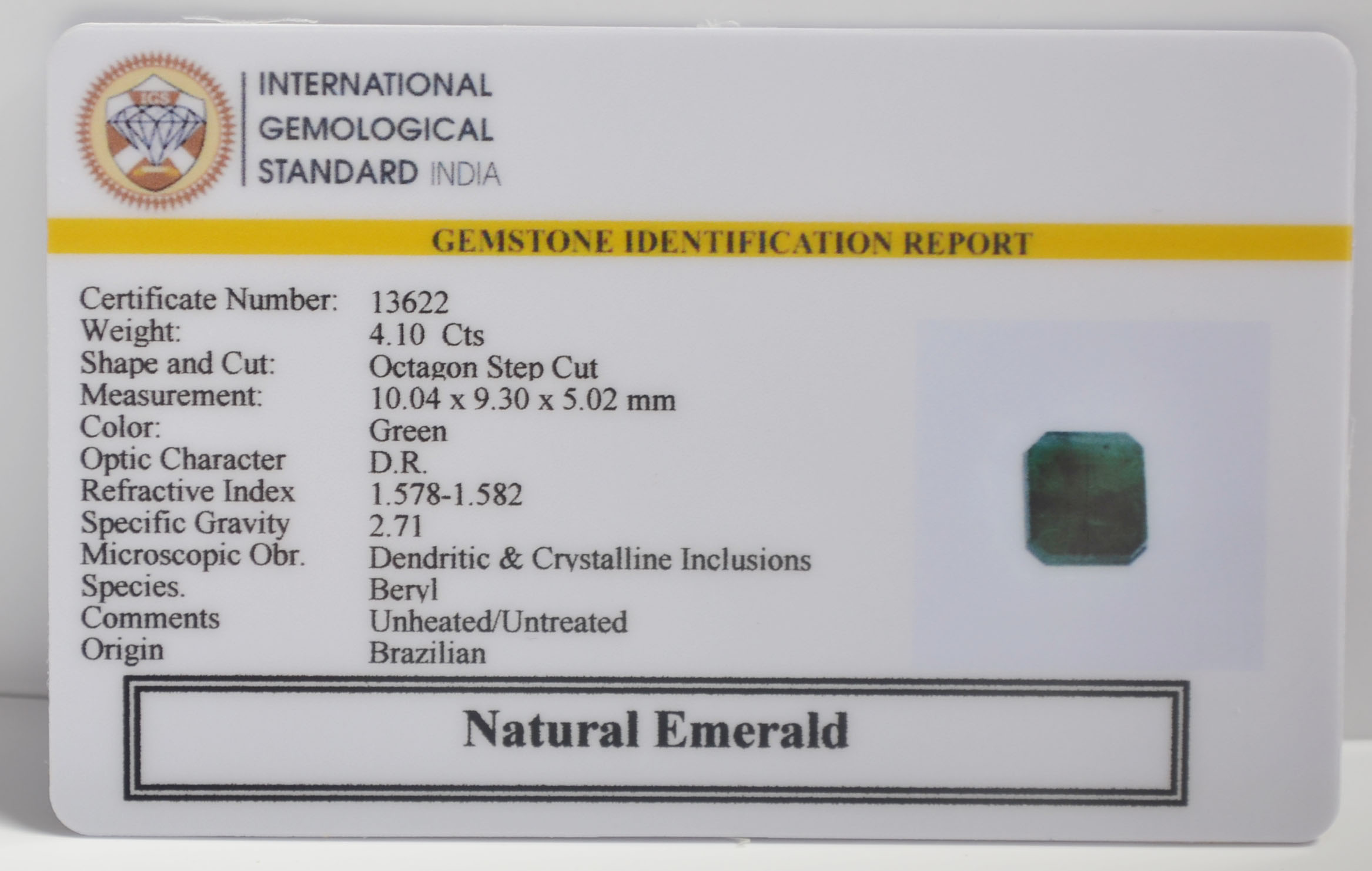 EMR23117K 2 EMERALD 4.1 Ct.