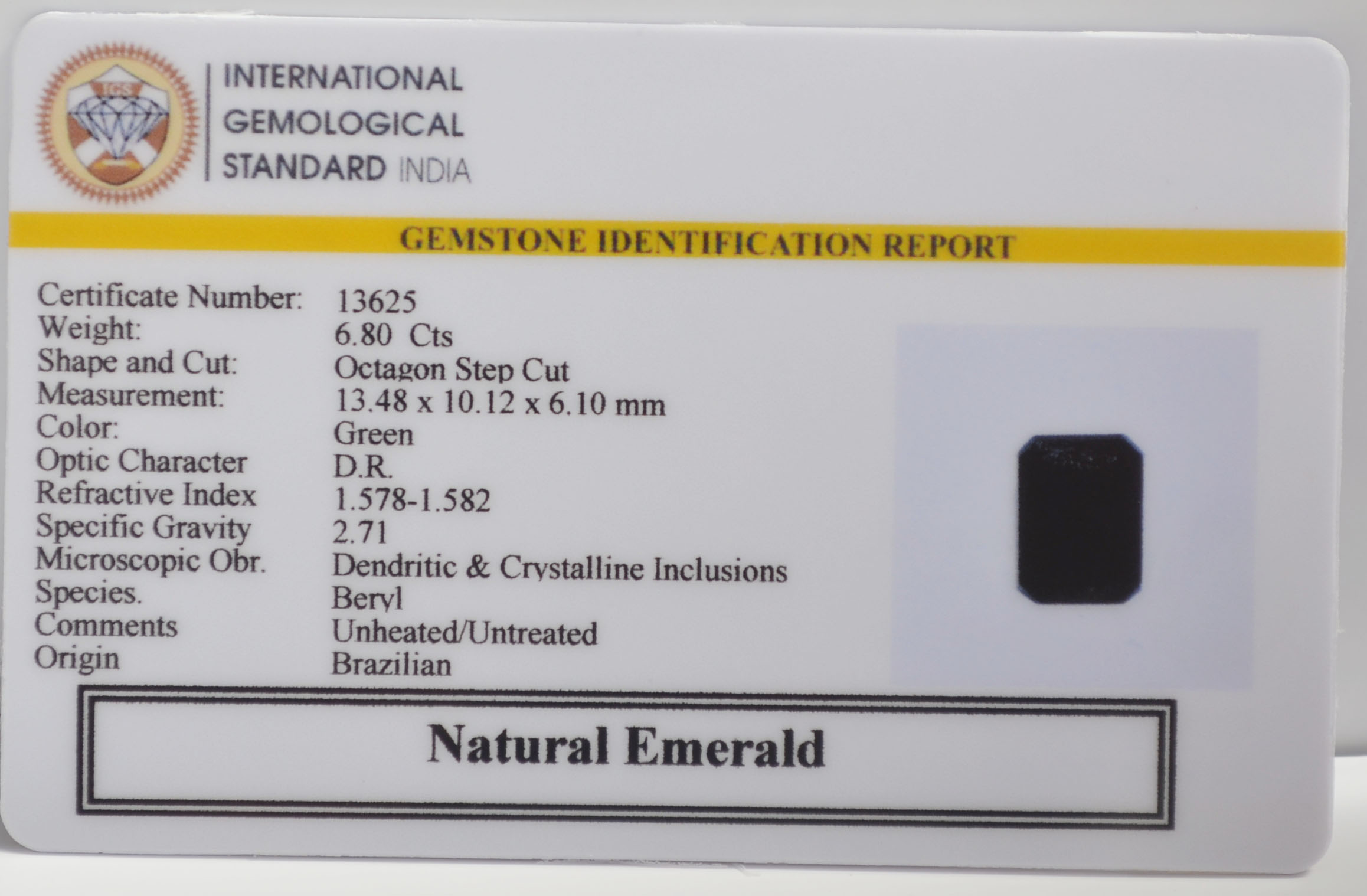 EMR23120K 2 EMERALD 6.8 Ct.