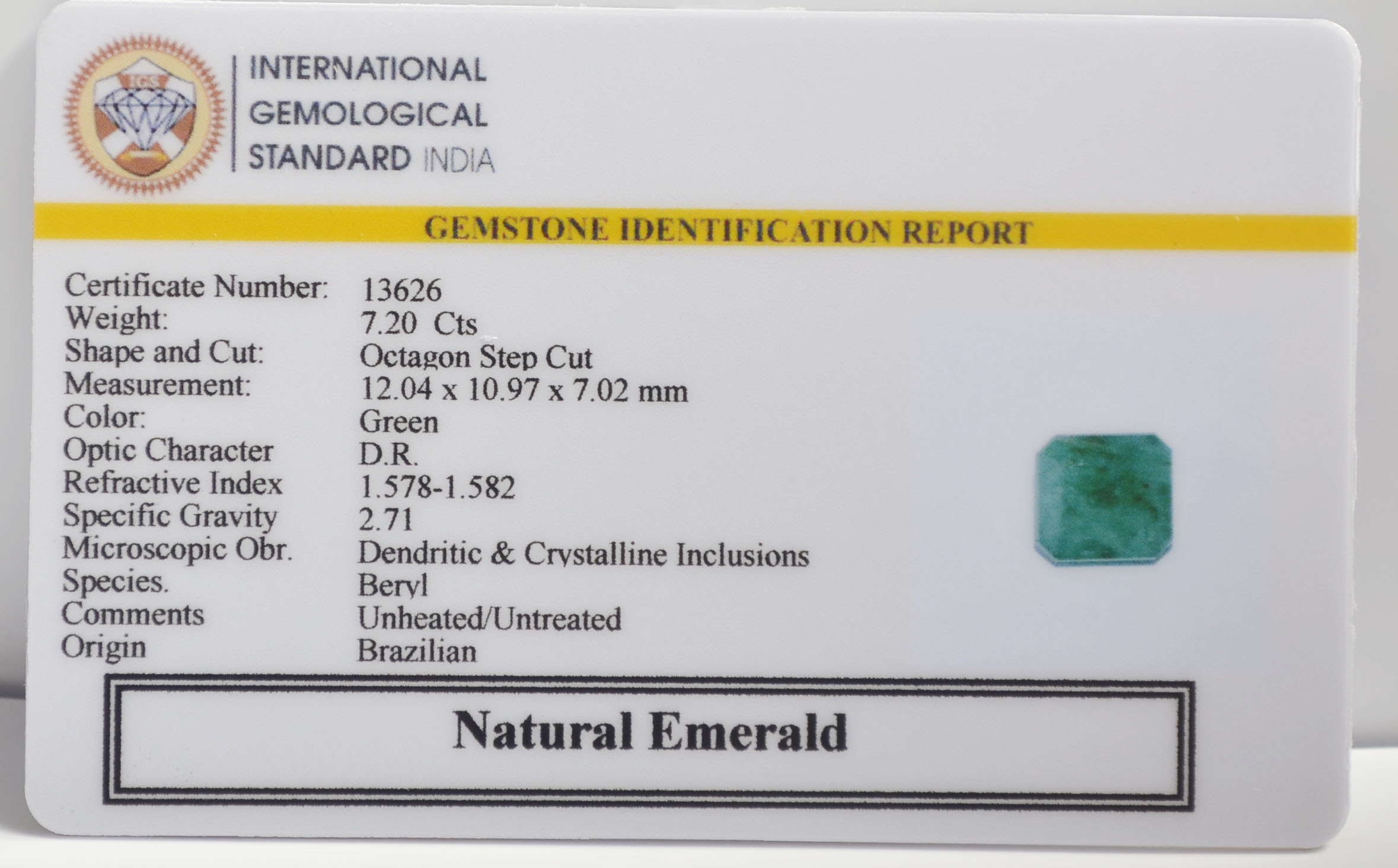 EMR23121K 2 EMERALD 7.2 Ct.