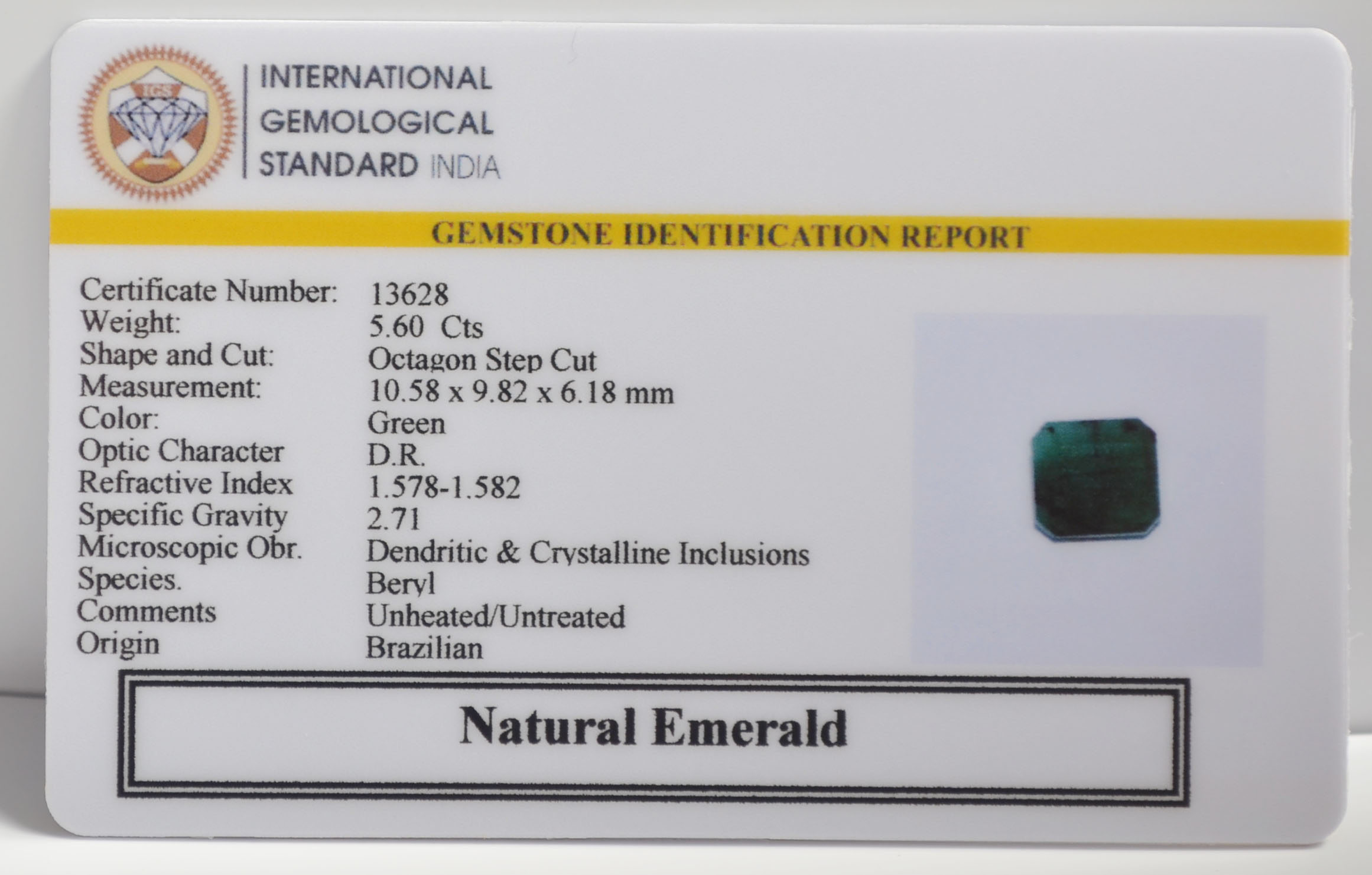 EMR23123K 2 EMERALD 5.6 Ct.