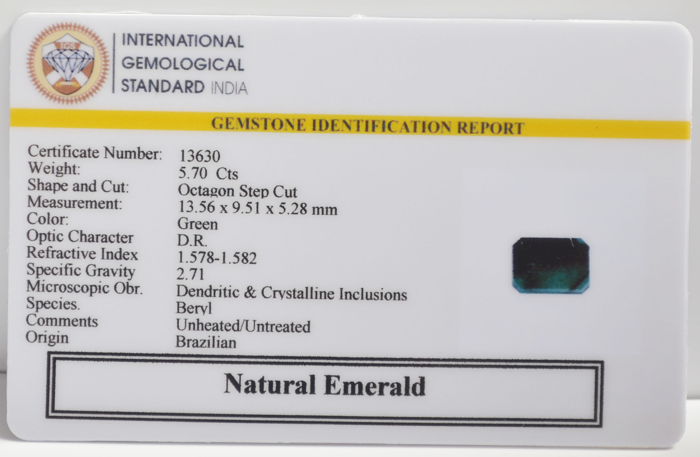 EMR23125K 2 EMERALD 5.7 Ct.