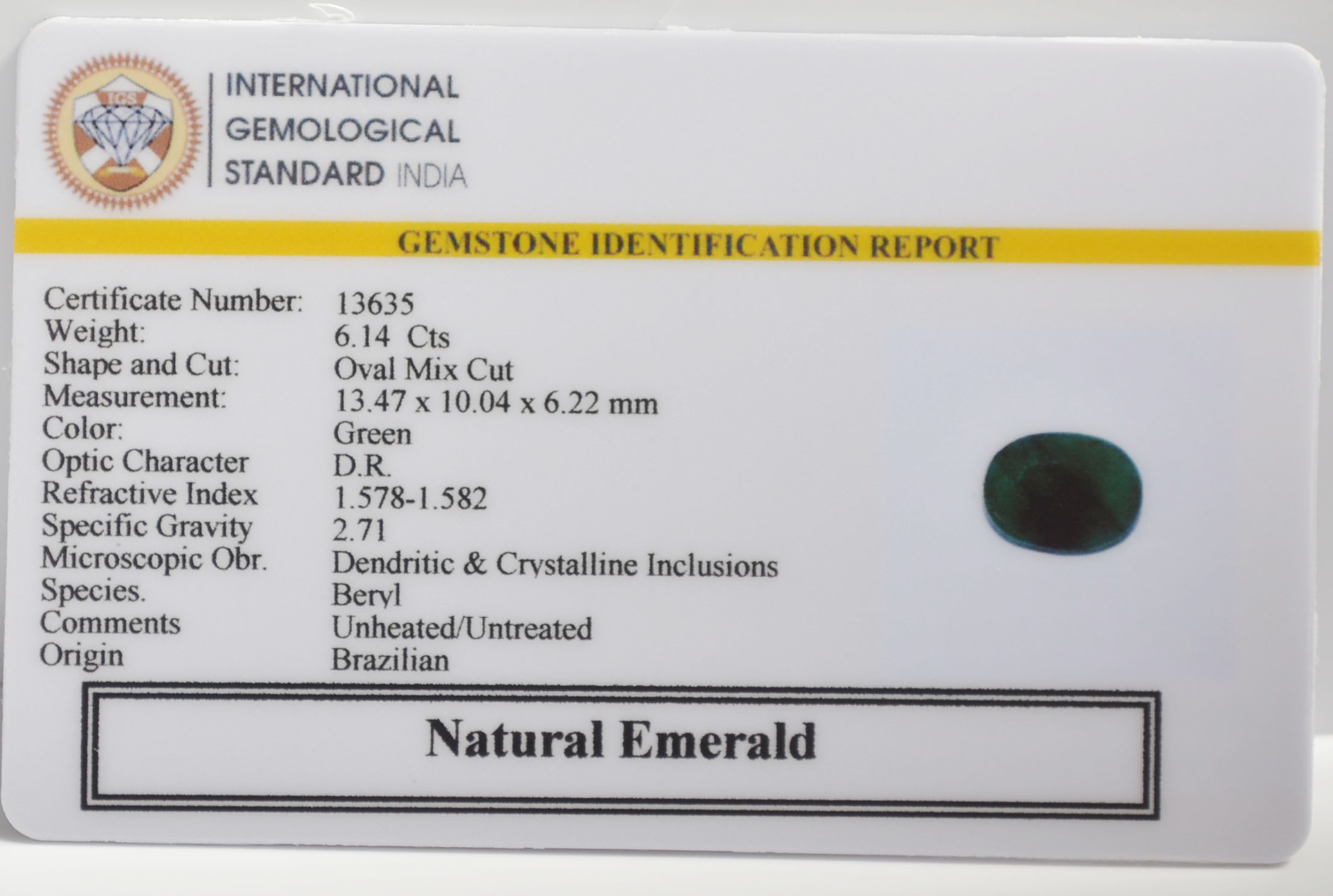 EMR23129K 2 EMERALD 6.14 Ct.