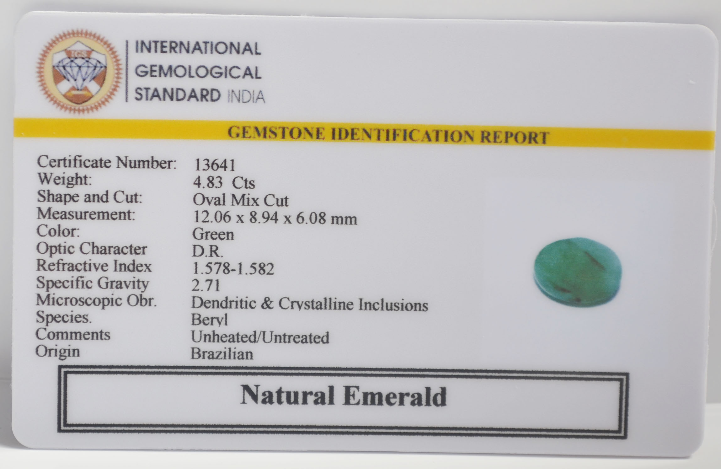 EMR23135K 2 EMERALD 4.83 Ct.