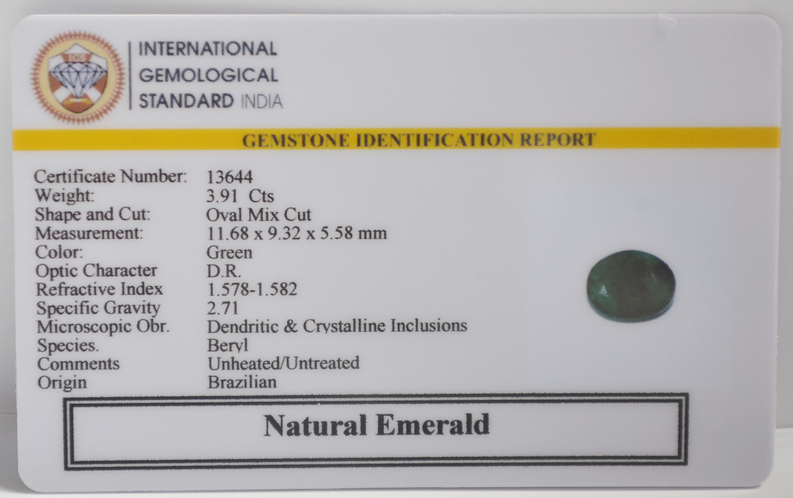 EMR23137K 2 EMERALD 3.91 Ct.