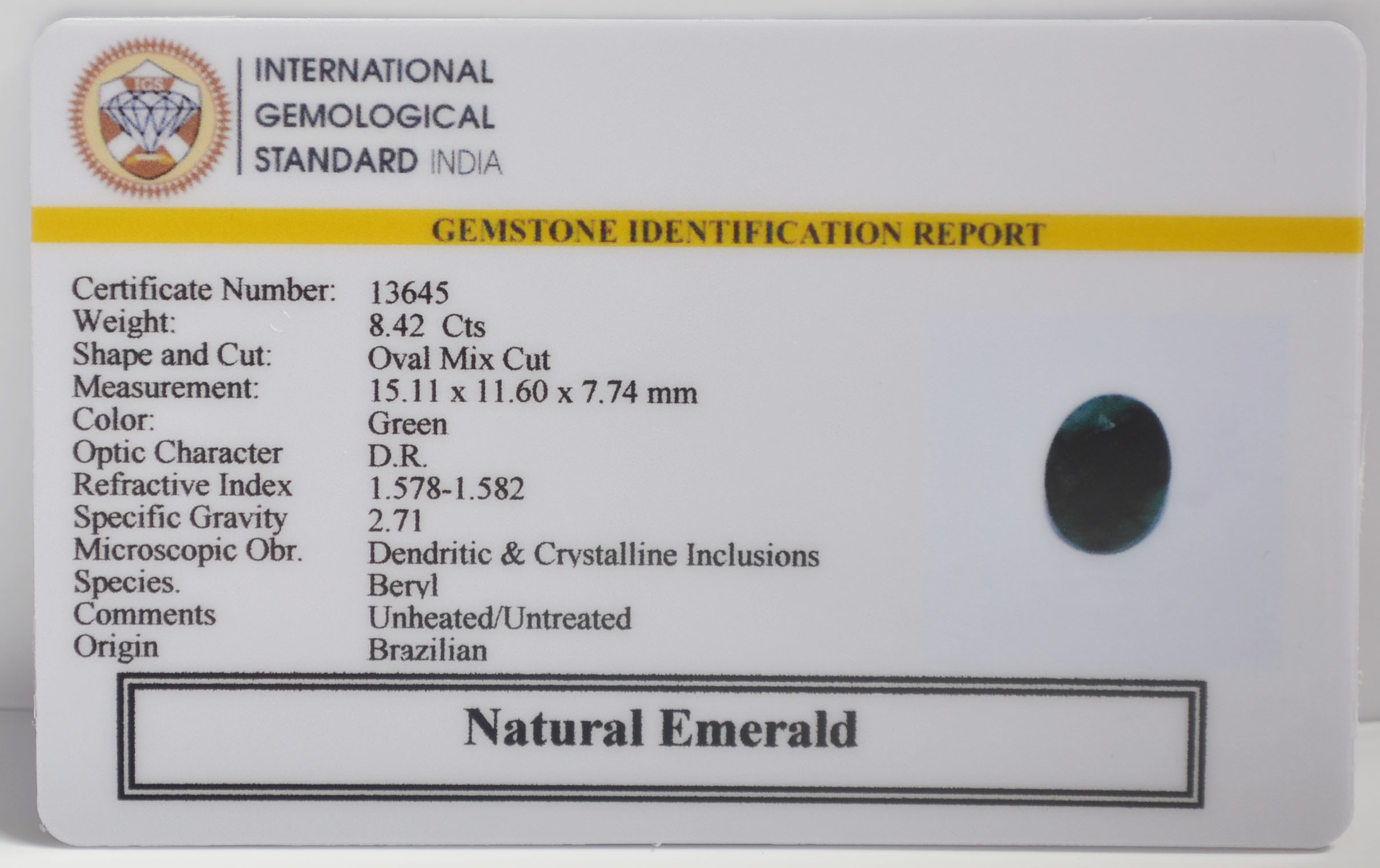EMR23138K 2 EMERALD 8.42 Ct.