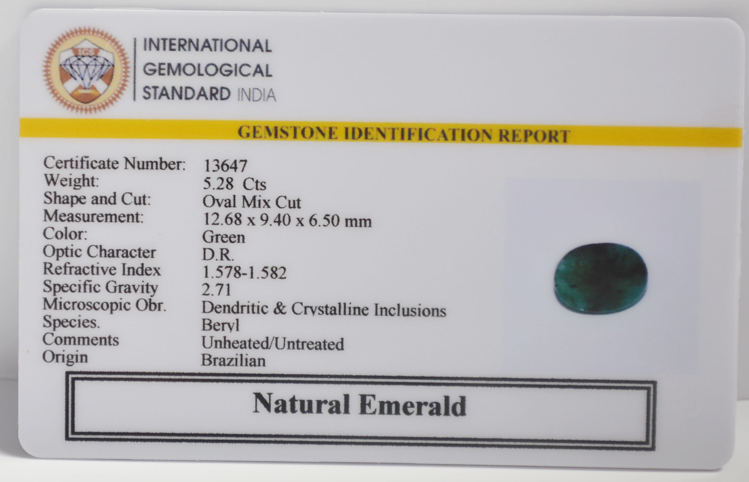 EMR23140K 2 EMERALD 5.28 Ct.