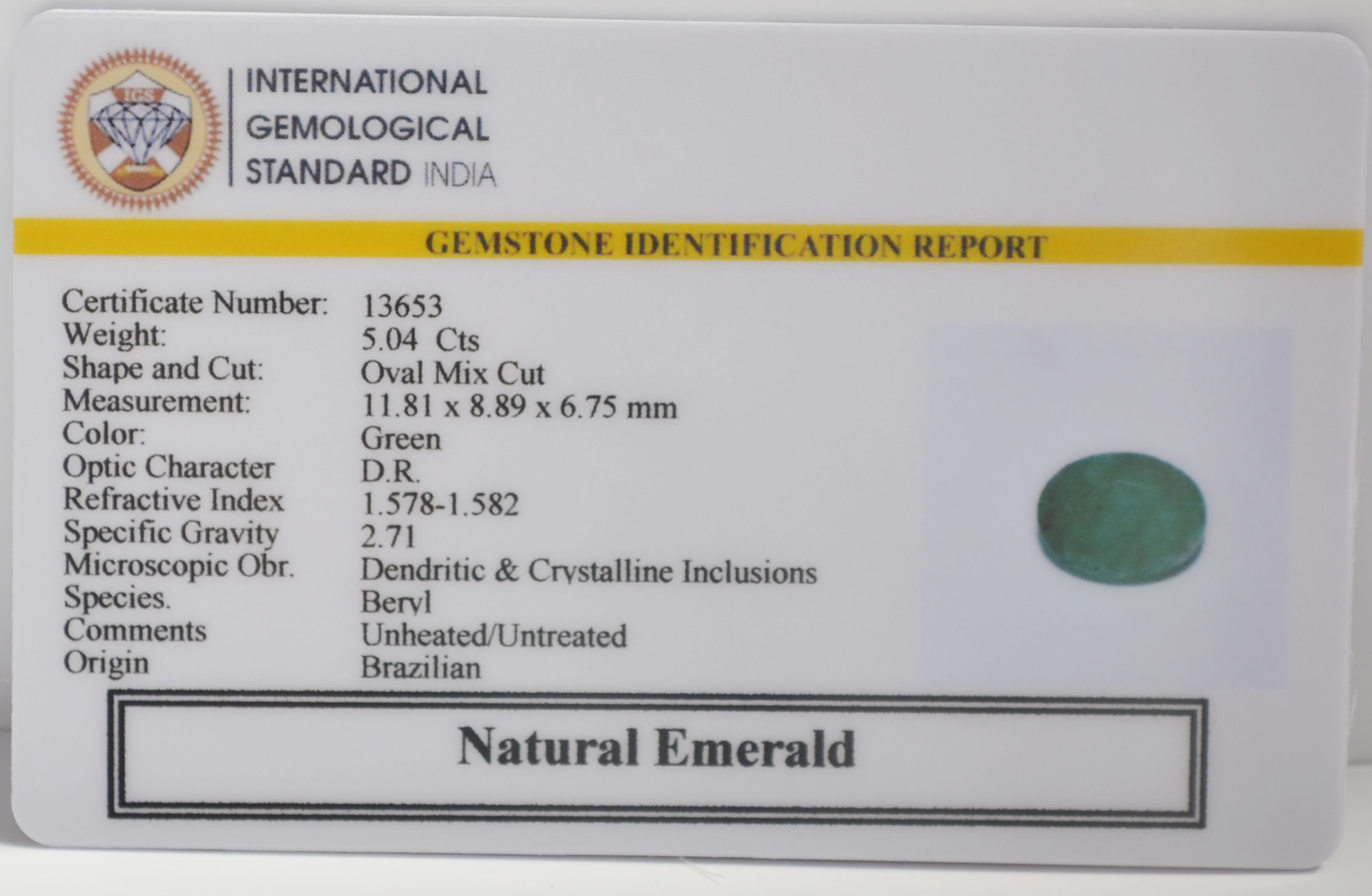 EMR23146K 2 EMERALD 5.04 Ct.