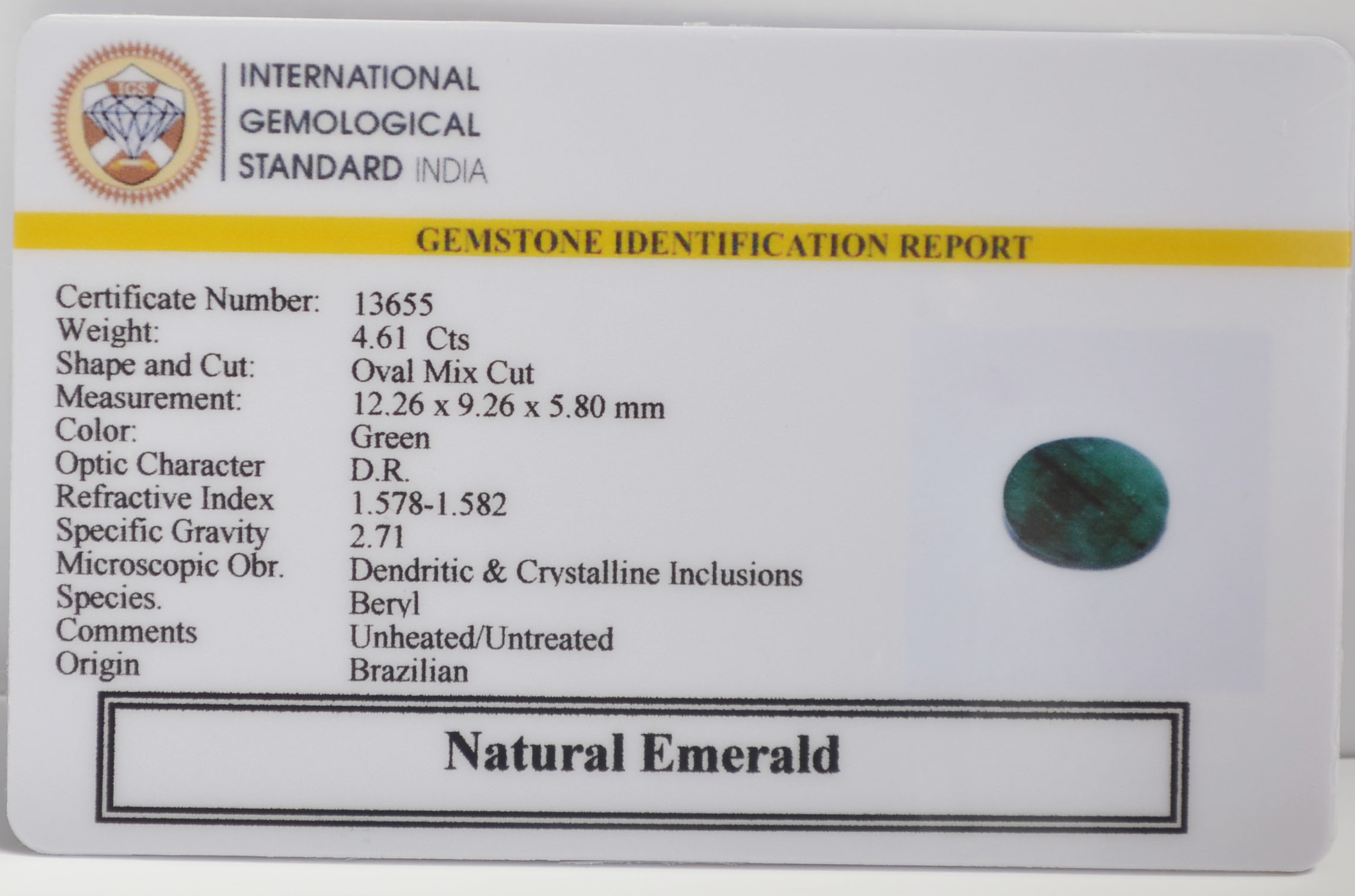 EMR23148K 2 EMERALD 4.61 Ct.