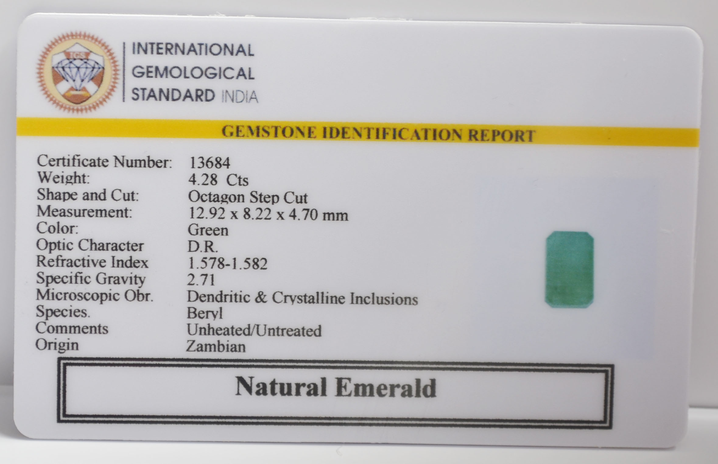 EMR23151K 2 EMERALD 4.28 Ct.