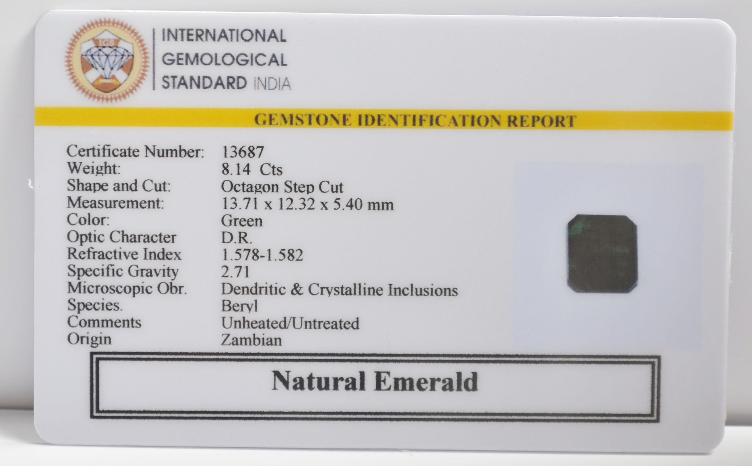 EMR23153K 2 EMERALD 8.14 Ct.