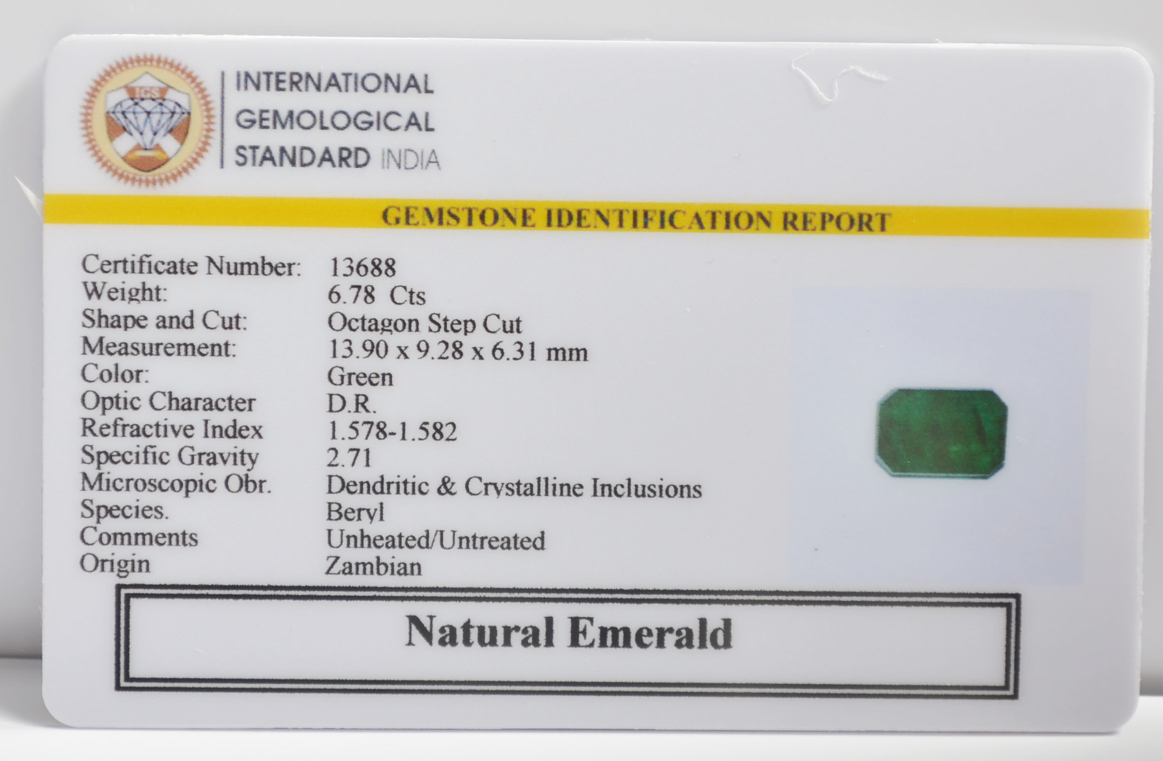 EMR23154K 2 EMERALD 6.78 Ct.