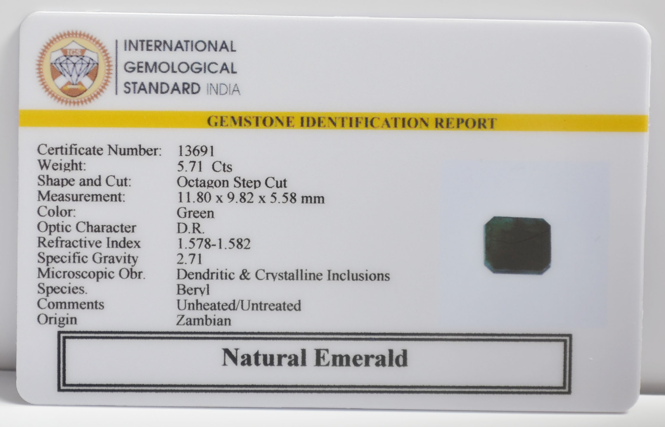 EMR23156K 2 EMERALD 5.71 Ct.