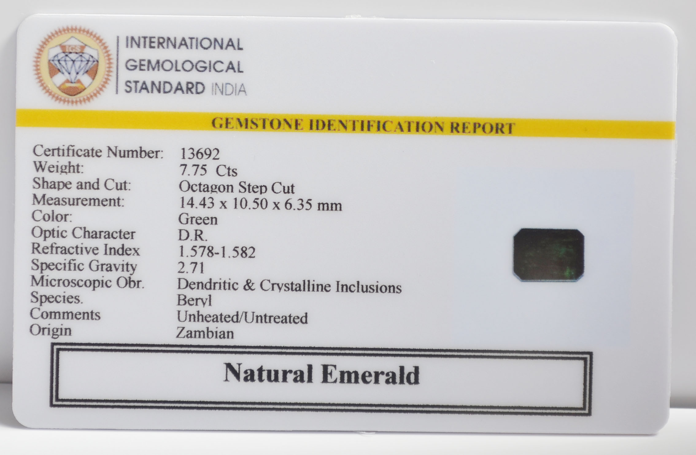 EMR23157K 2 EMERALD 7.75 Ct.