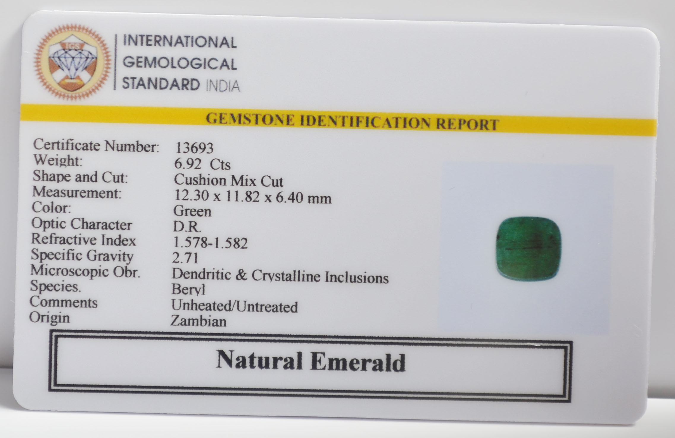 EMR23158K 2 EMERALD 6.92 Ct.