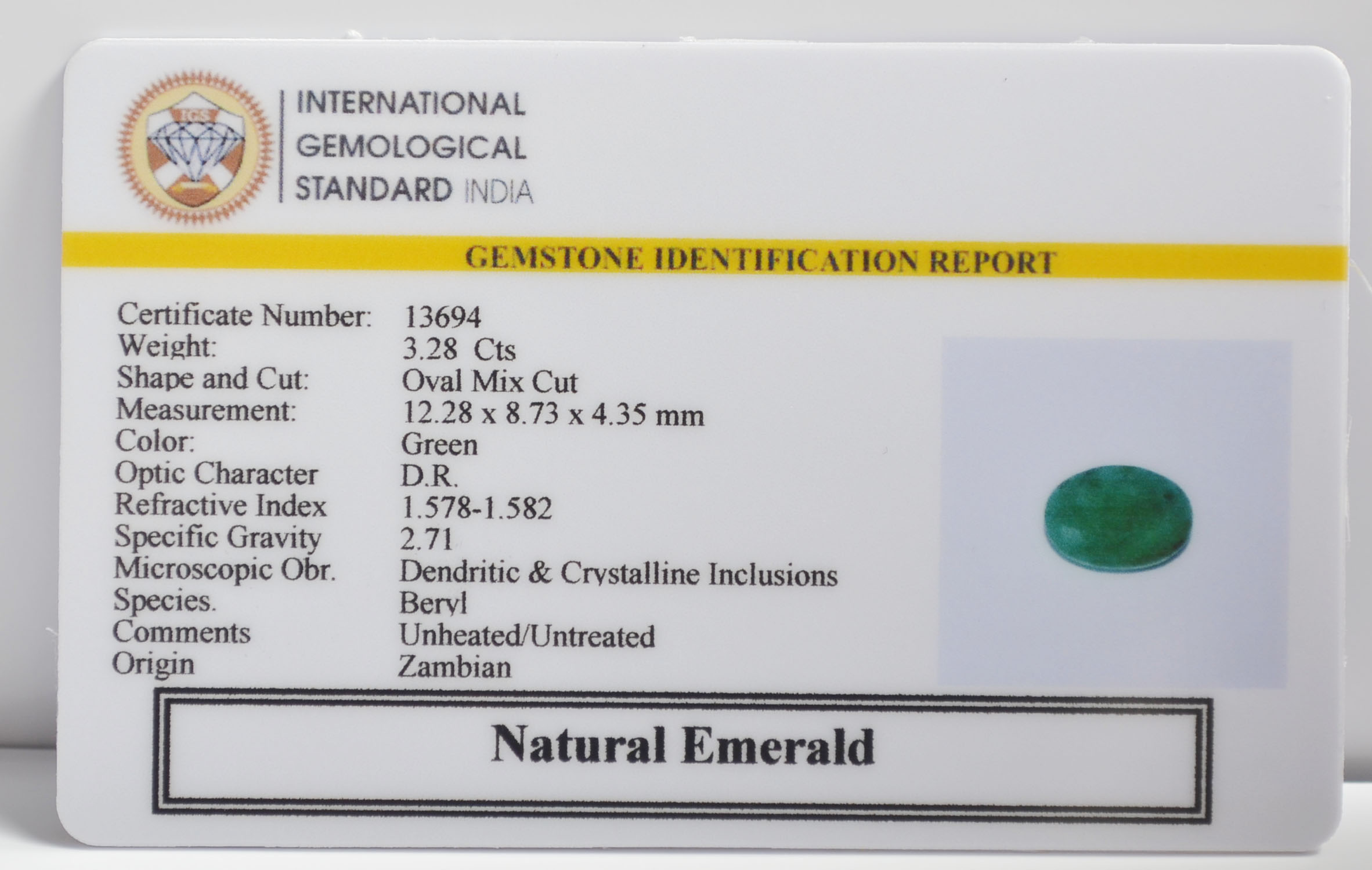 EMR23159K 2 EMERALD 3.28 Ct.