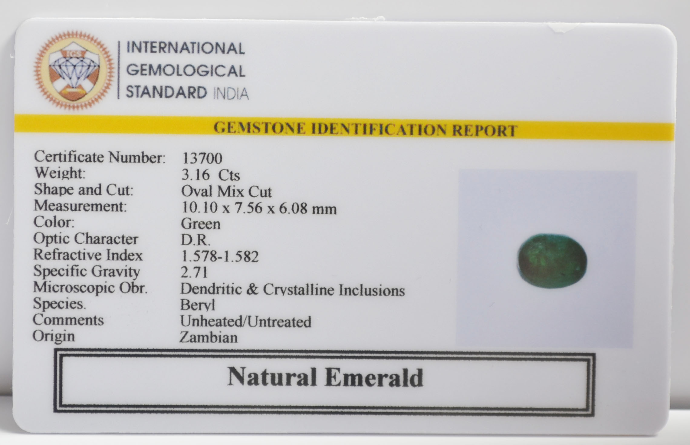 EMR23164K 2 EMERALD 3.16 Ct.