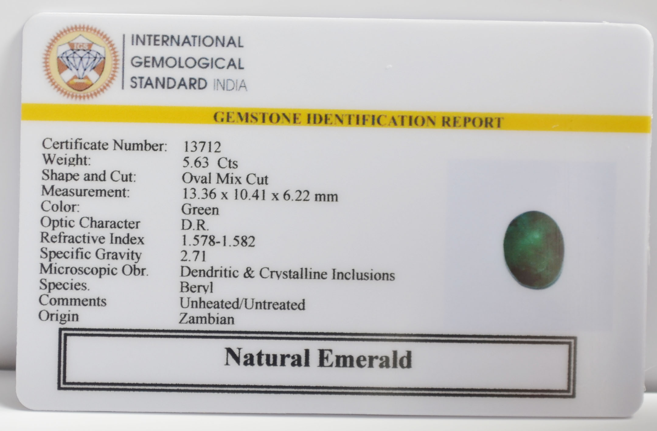 EMR23172K 2 EMERALD 5.63 Ct.