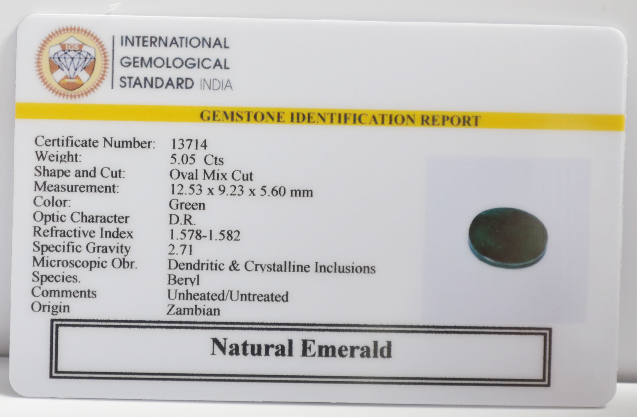 EMR23174K 2 EMERALD 5.05 Ct.