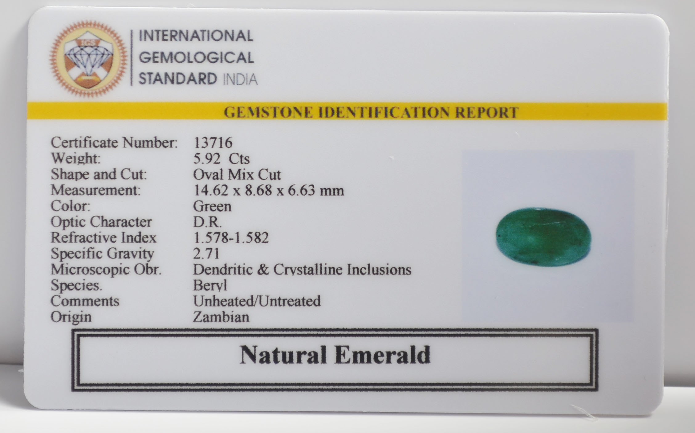 EMR23176K 2 EMERALD 5.92 Ct.