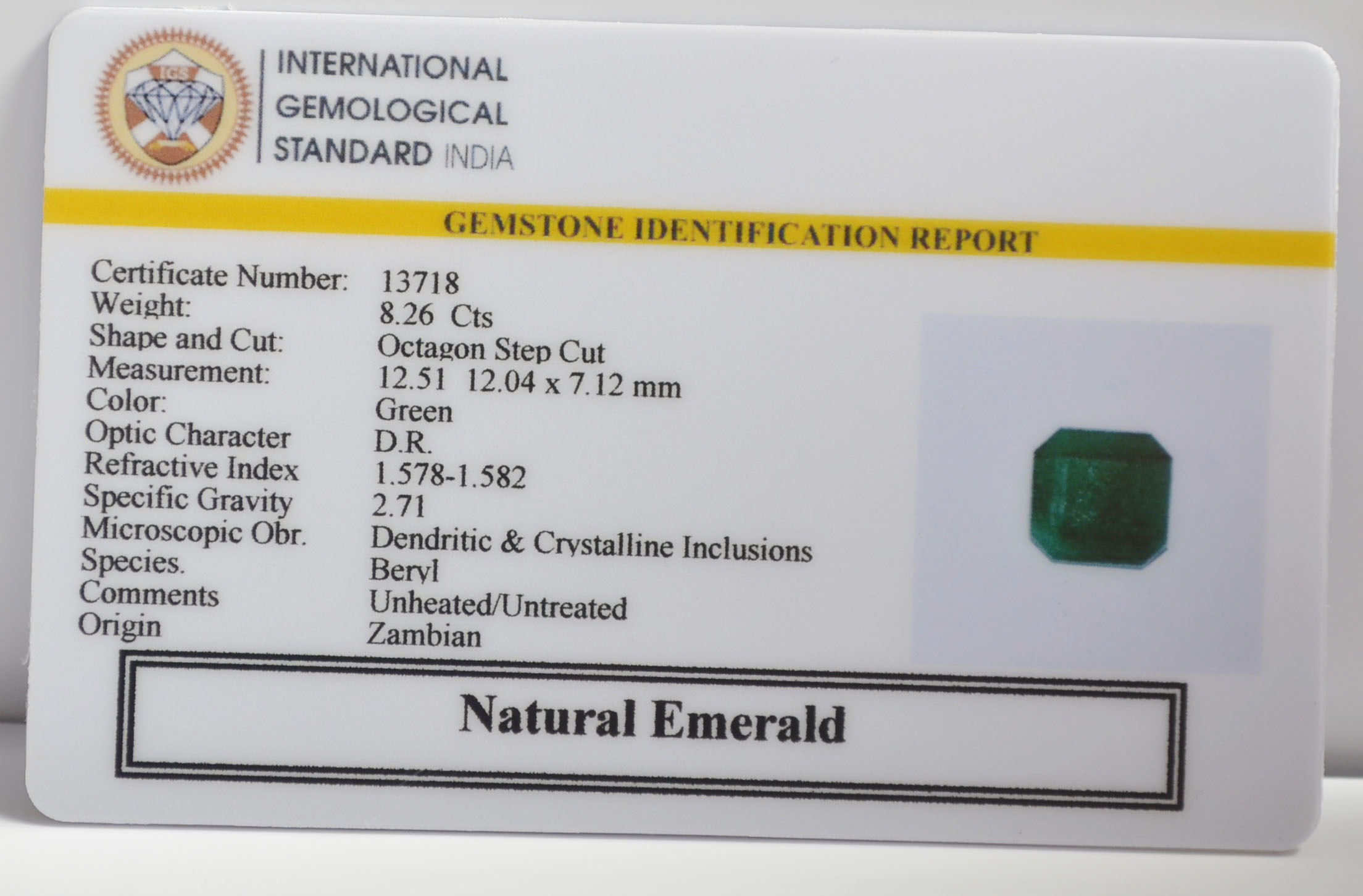 EMR23178K 2 EMERALD 8.26 Ct.