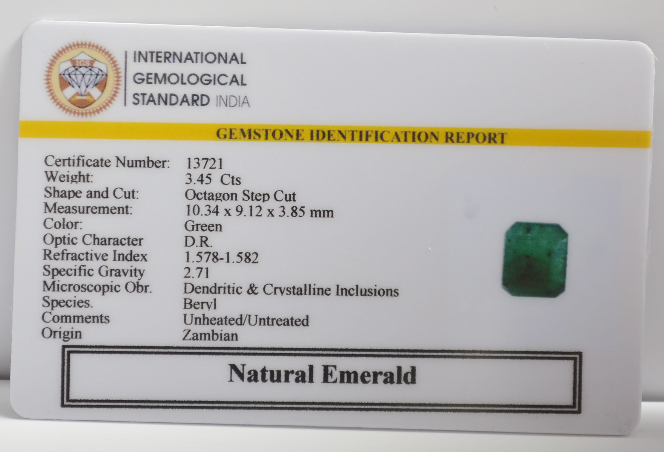 EMR23181K 2 EMERALD 3.45 Ct.