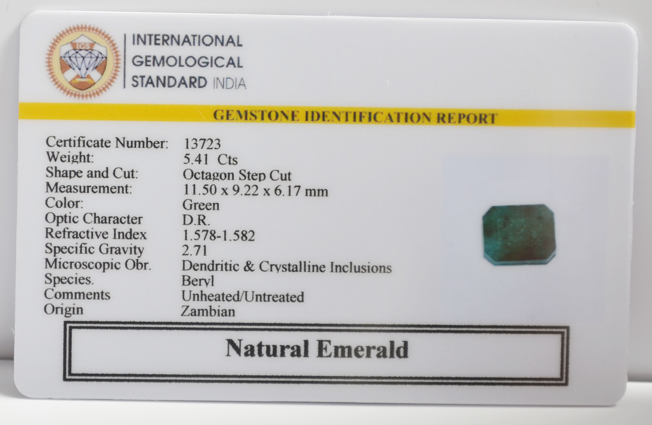 EMR23183K 2 EMERALD 5.41 Ct.