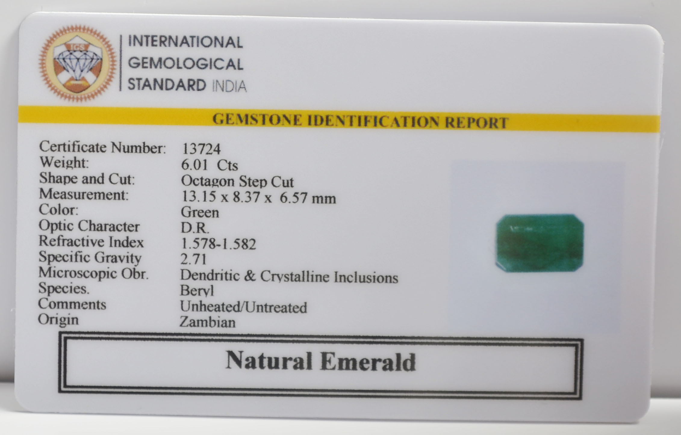 EMR23184K 2 EMERALD 6.01 Ct.