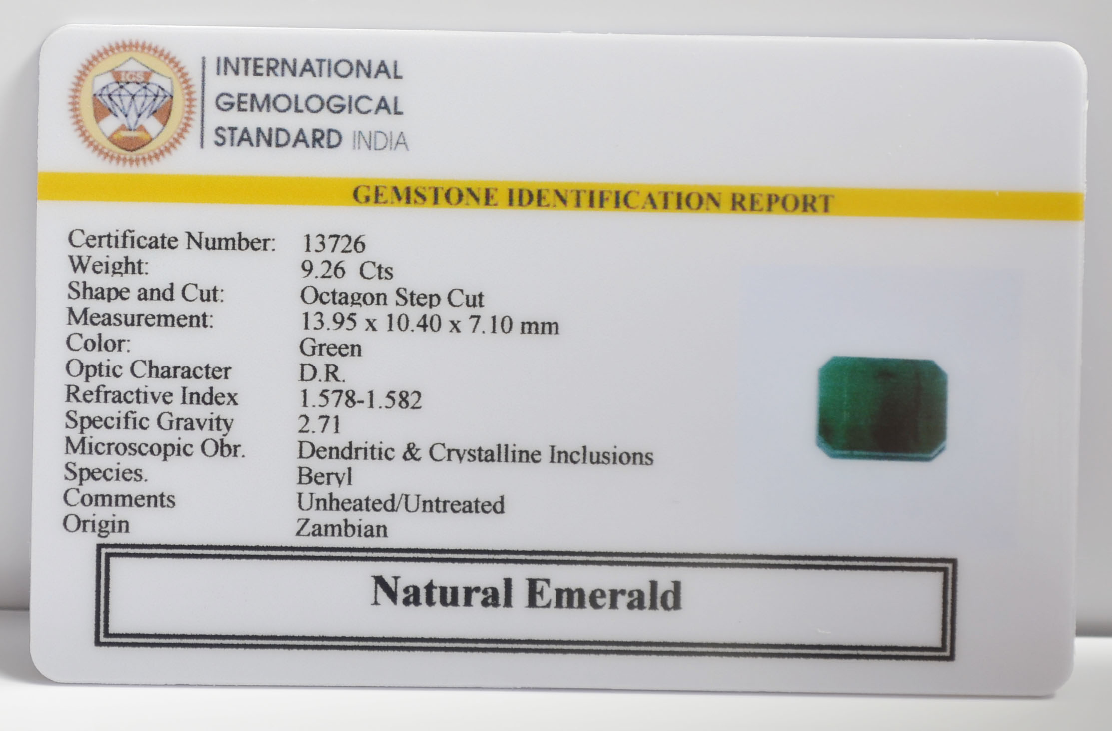 EMR23186K 2 EMERALD 9.26 Ct.