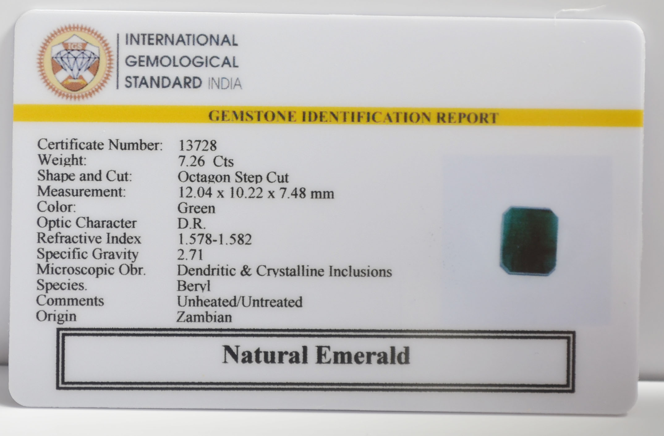 EMR23188K 2 EMERALD 7.26 Ct.