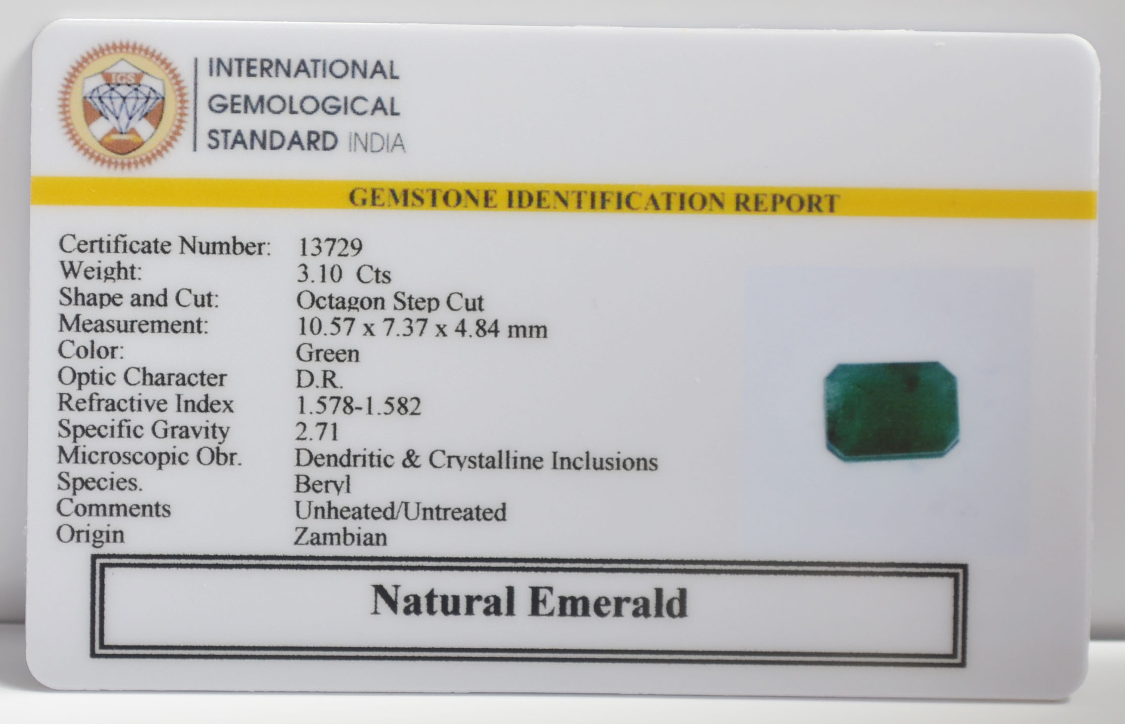 EMR23189K 2 EMERALD 3.1 Ct.