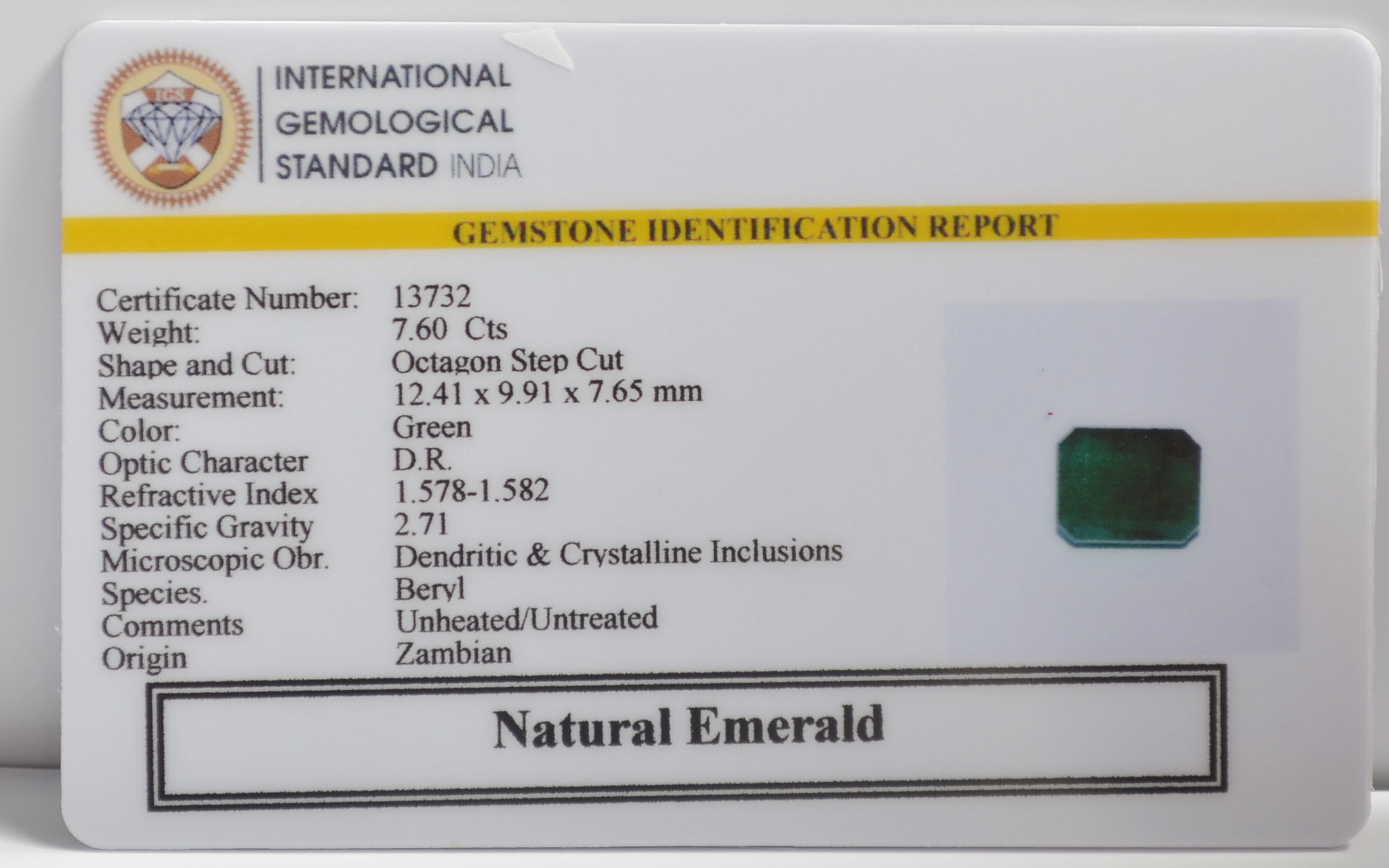 EMR23190K 2 EMERALD 7.6 Ct.