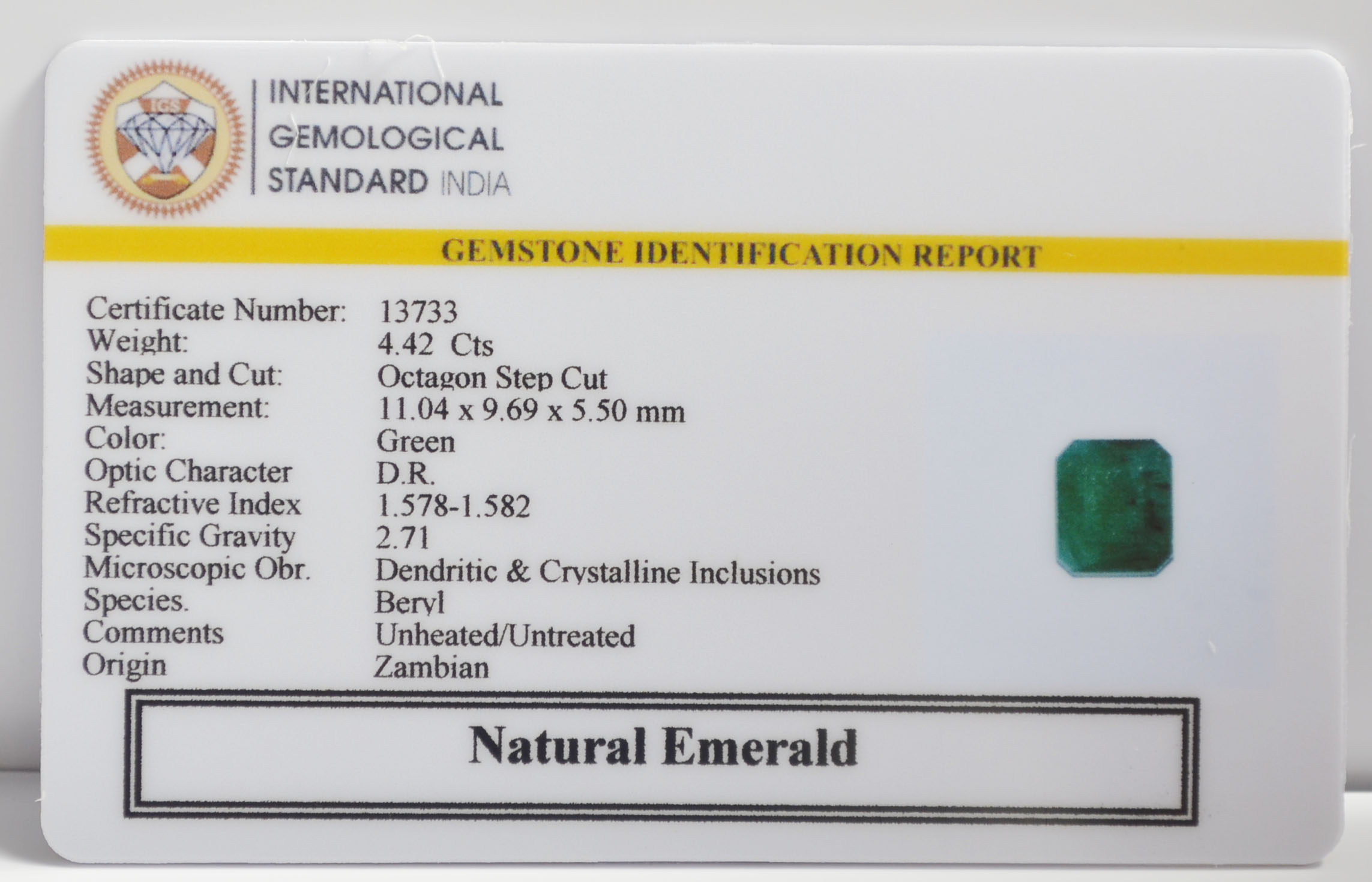 EMR23191K 2 EMERALD 4.42 Ct.