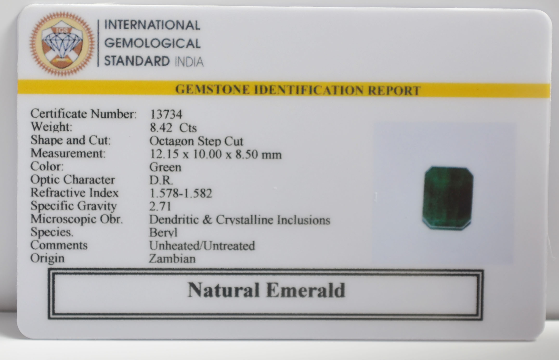 EMR23192K 2 EMERALD 8.42 Ct.
