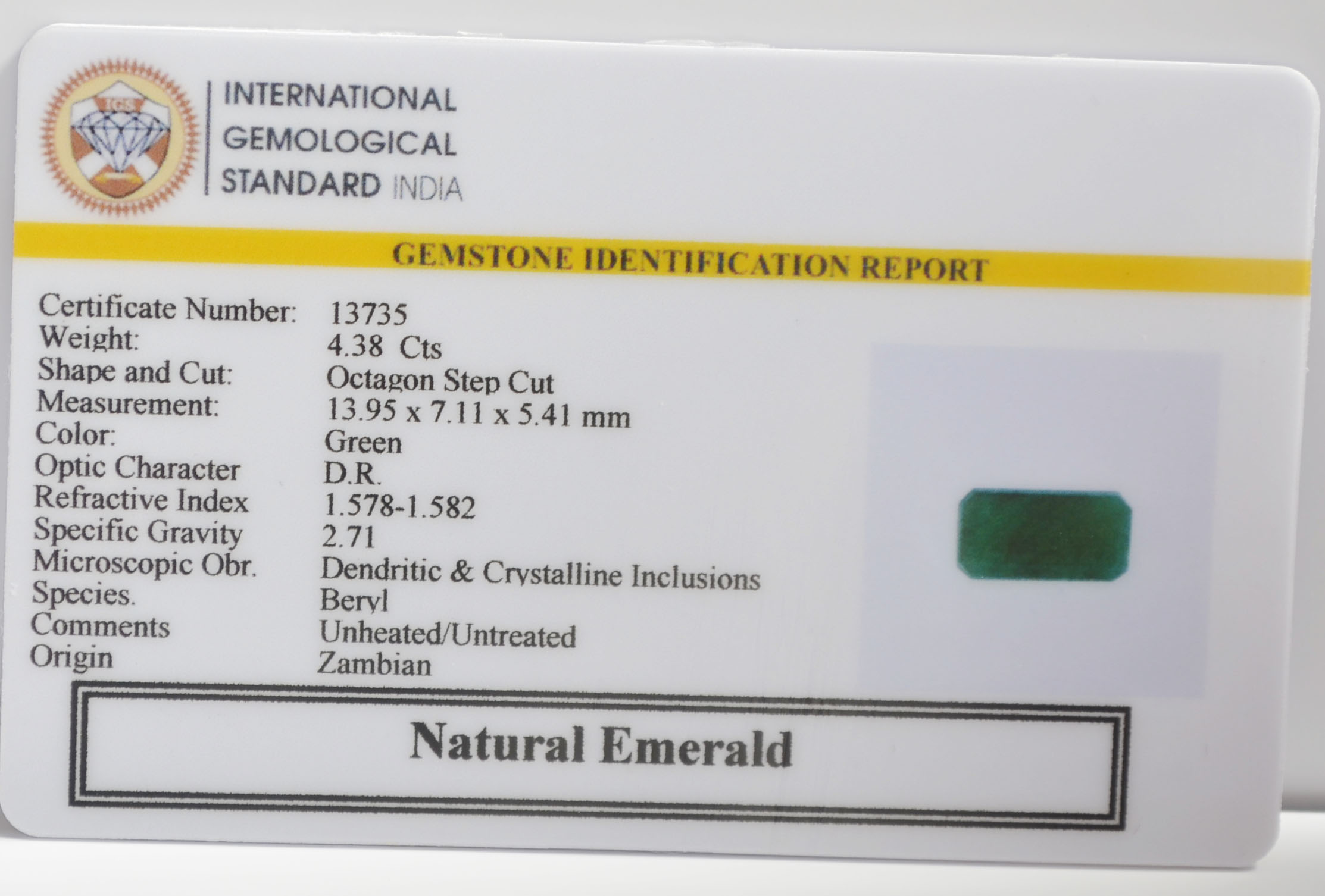 EMR23193K 2 EMERALD 4.38 Ct.