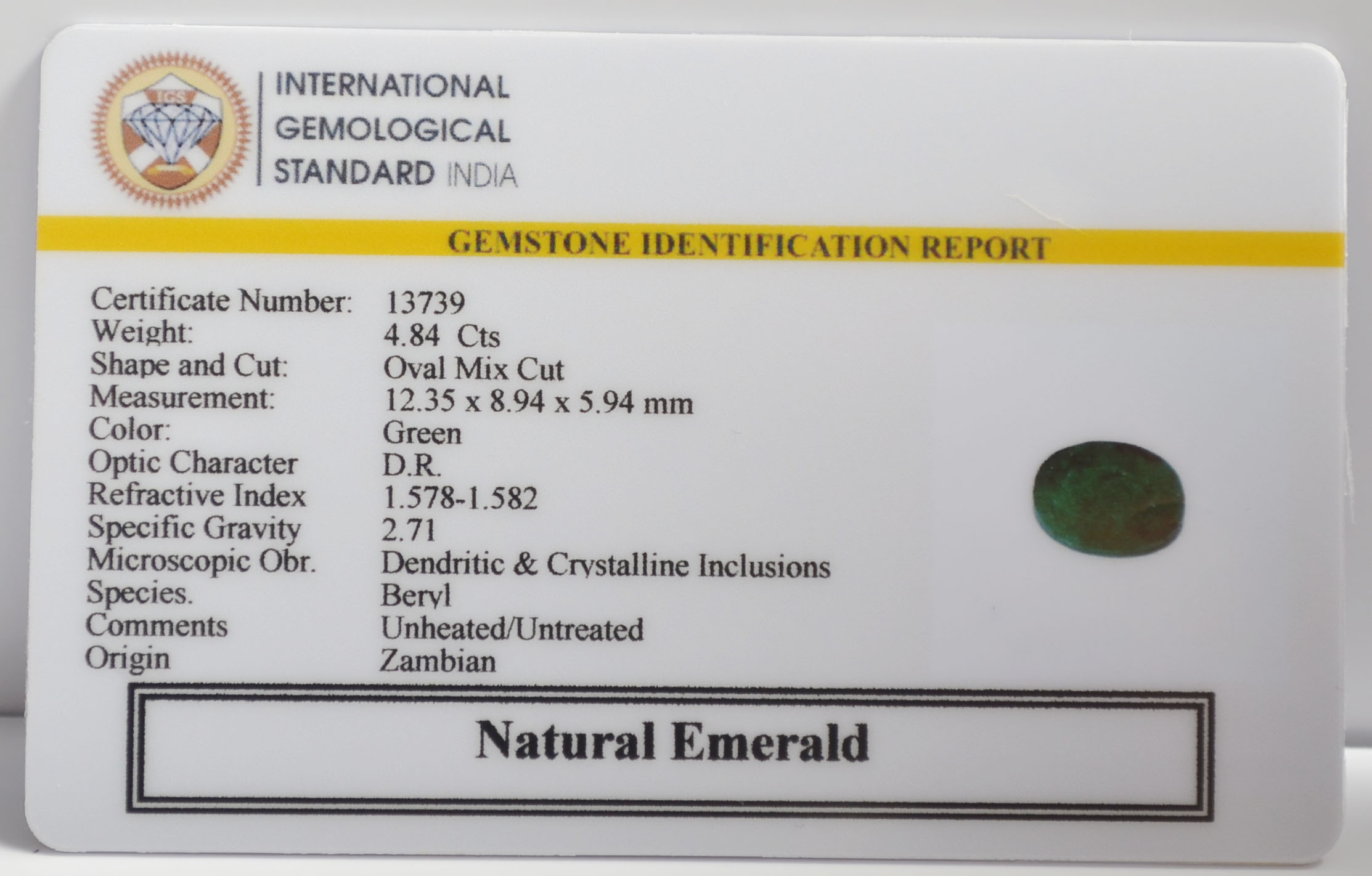 EMR23197K 2 EMERALD 4.84 Ct.