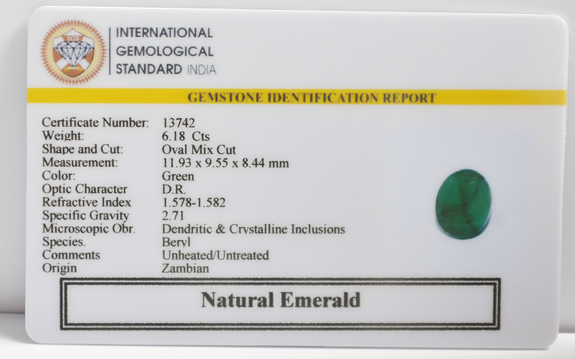 EMR23200K 2 EMERALD 6.18 Ct.