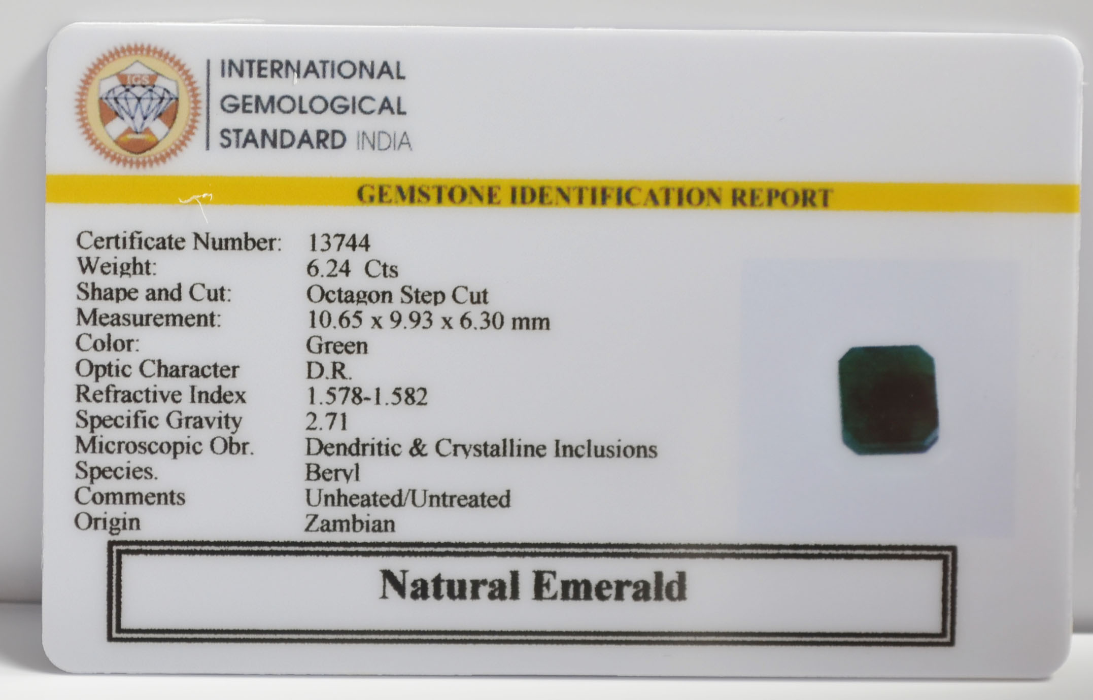 EMR23202K 2 EMERALD 6.24 Ct.