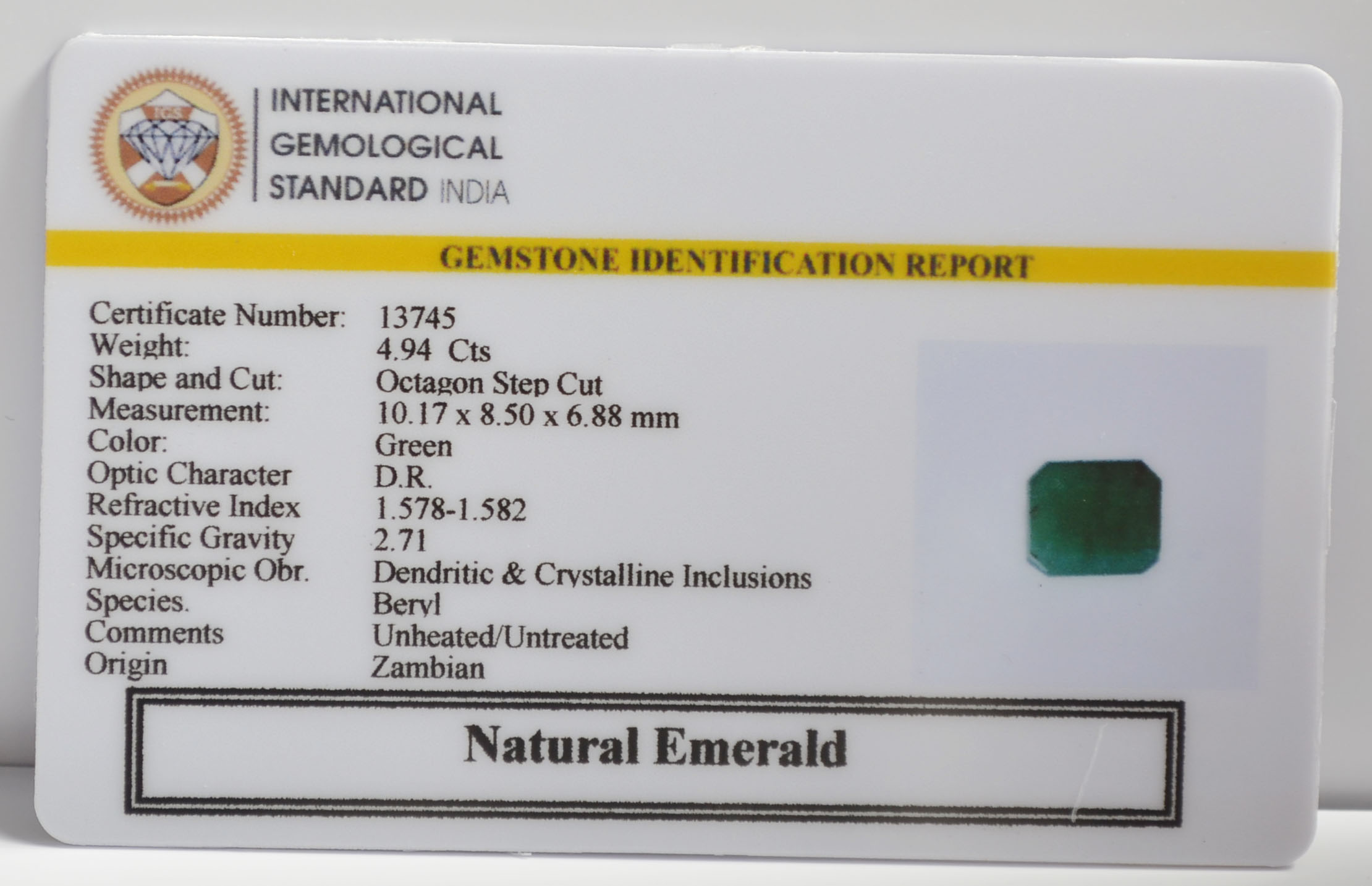 EMR23203K 2 EMERALD 4.94 Ct.