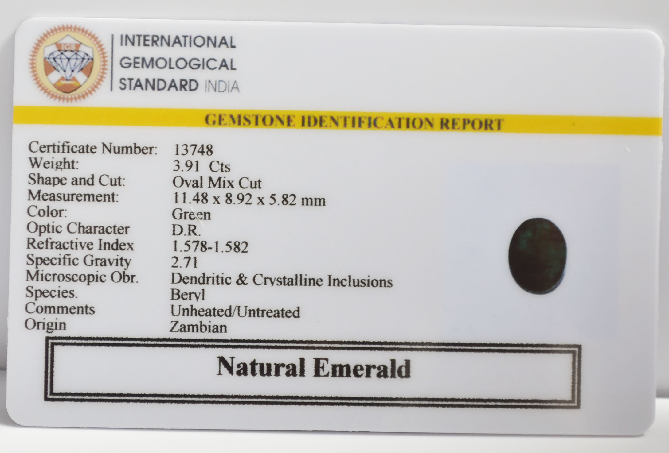 EMR23206K 2 EMERALD 3.91 Ct.