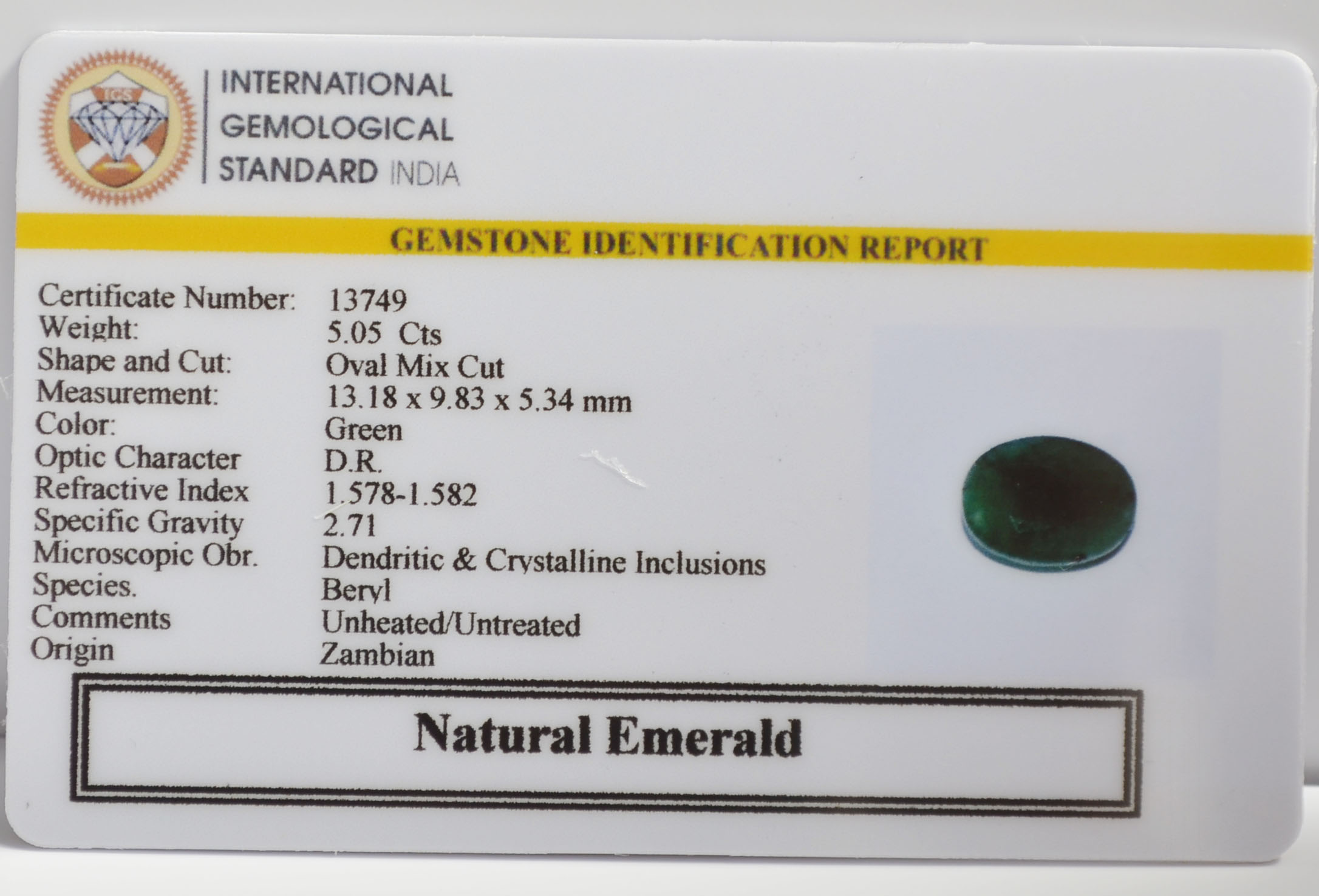 EMR23207K 2 EMERALD 5.05 Ct.