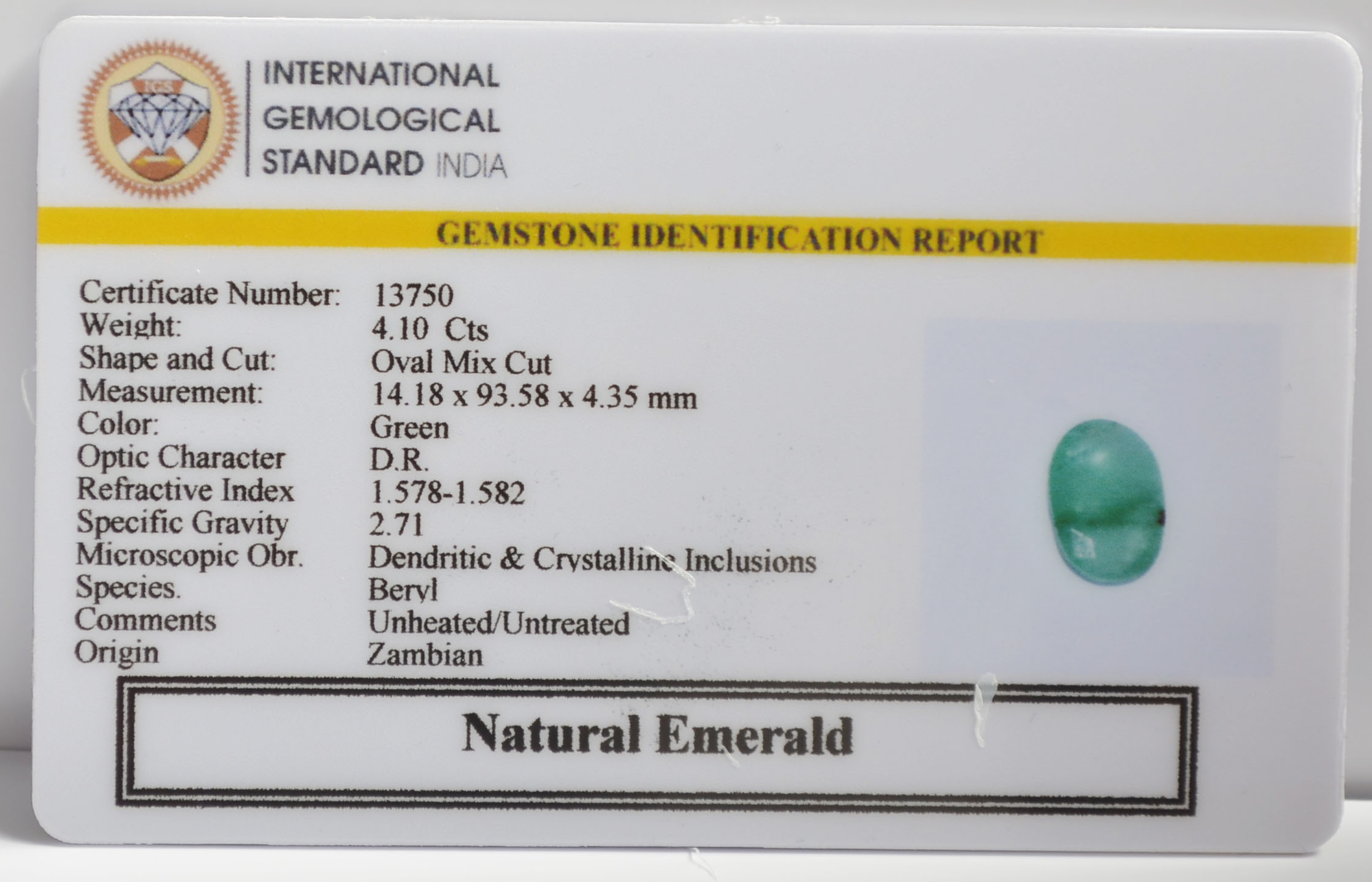 EMR23208K 2 EMERALD 4.1 Ct.