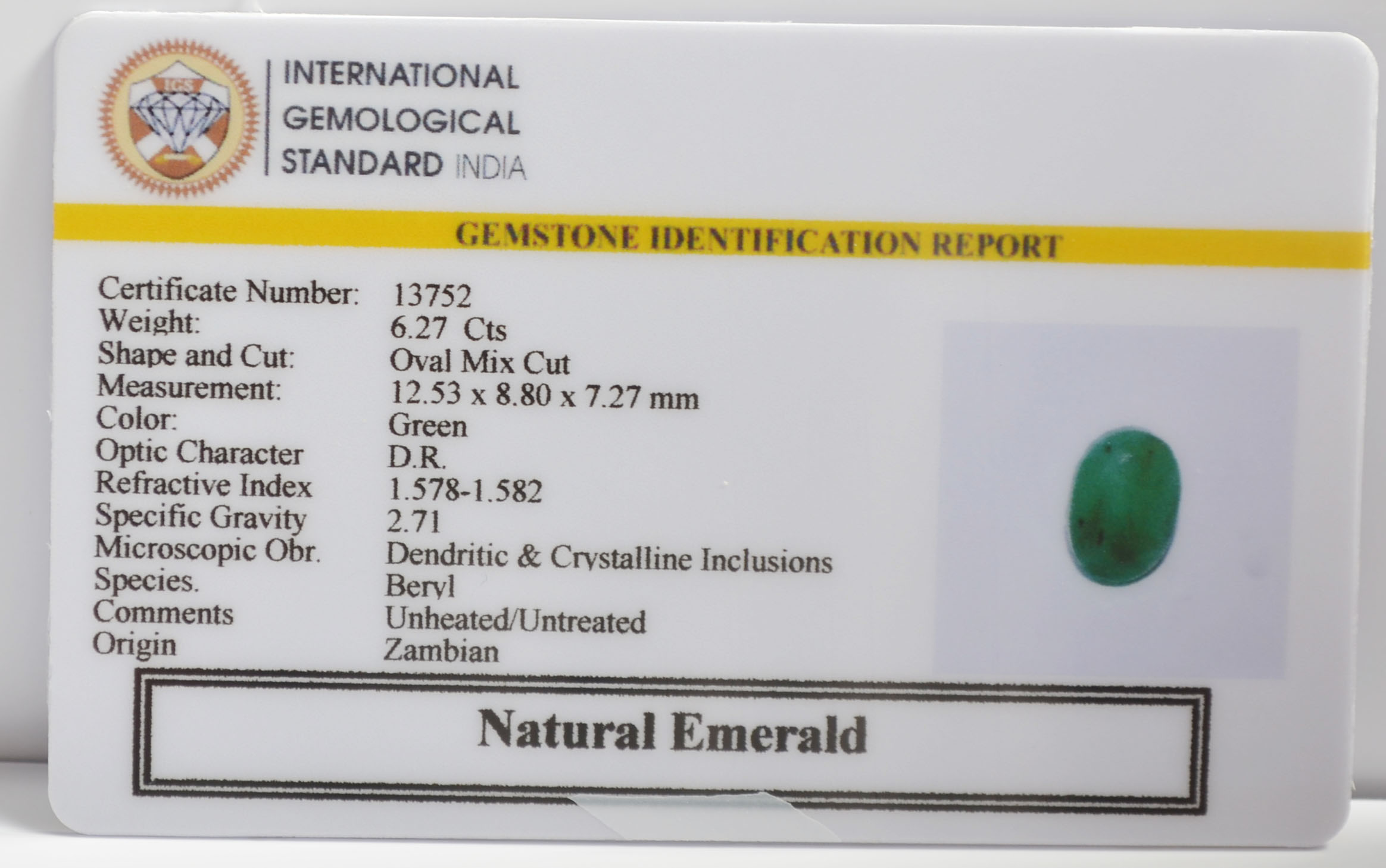 EMR23210K 2 EMERALD 6.27 Ct.