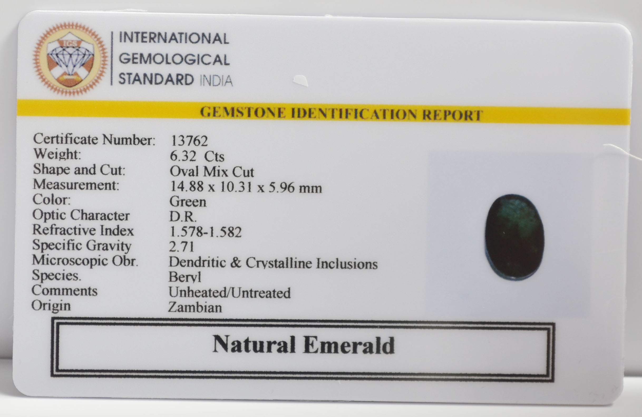 EMR23219K 2 EMERALD 6.32 Ct.